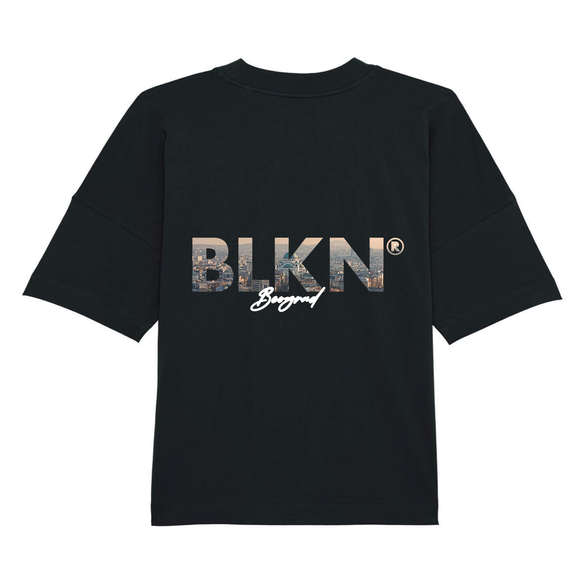 BLKN® oversized shirt back black beograd