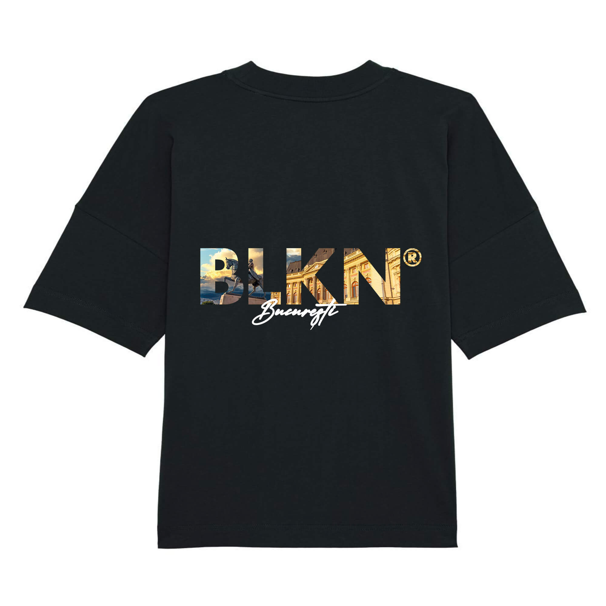 BLKN® oversized shirt back black bucarest