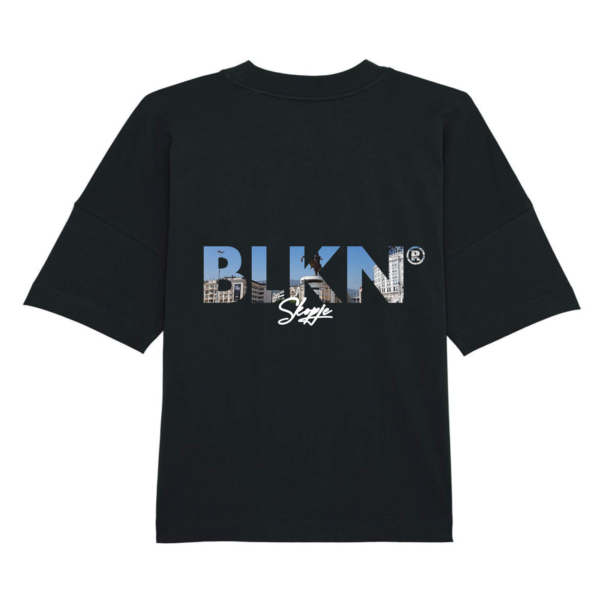 BLKN® oversized shirt back black skopje