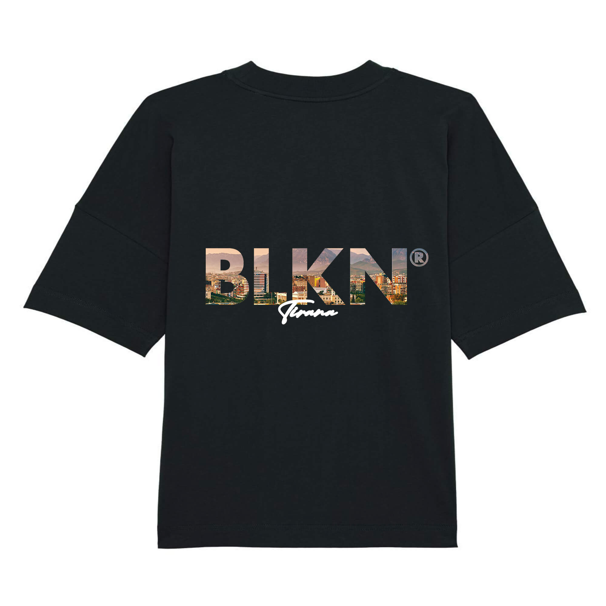 BLKN® oversized shirt back black tirana