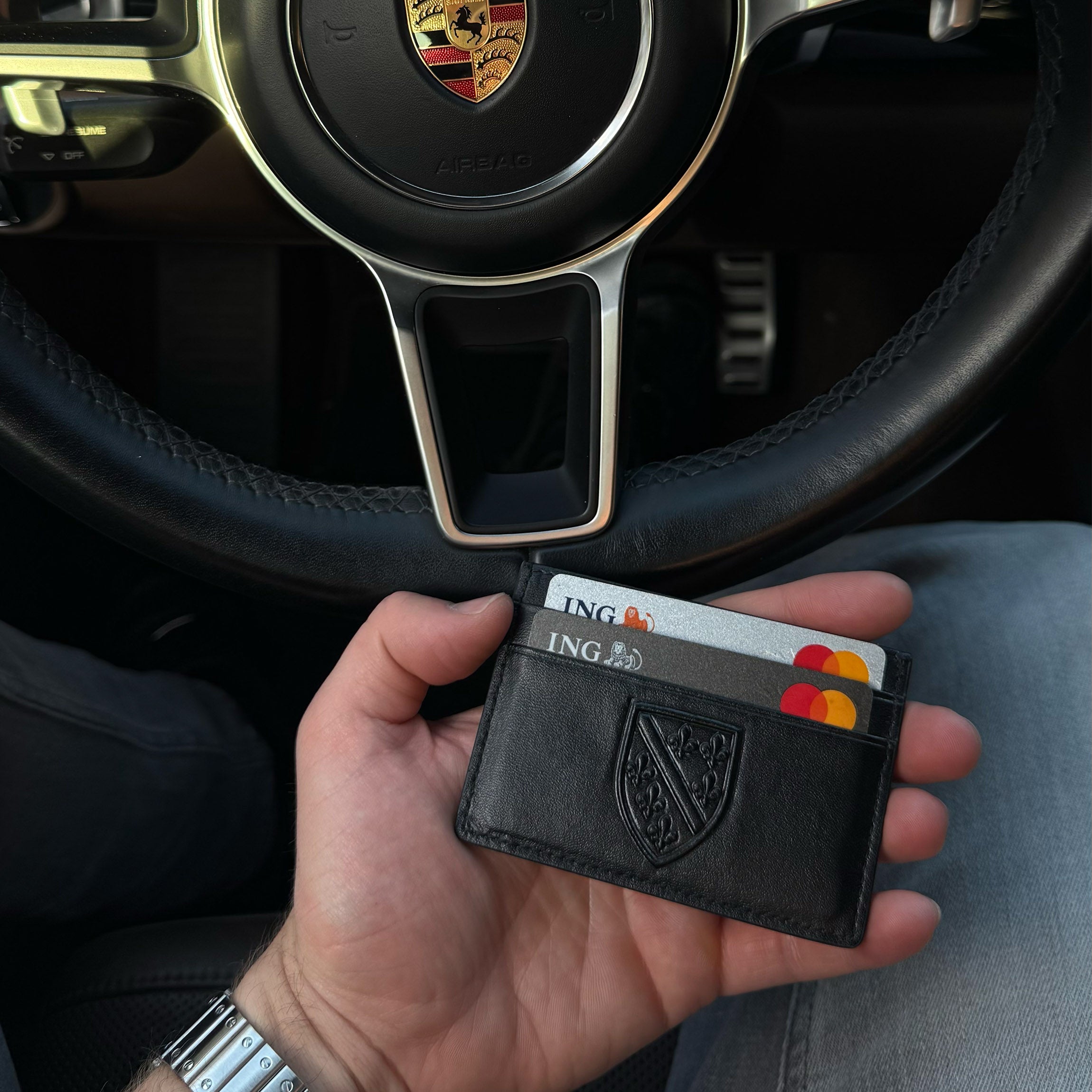 BLKN ® Bosnia Herzegovina Emblem Leather Cardholder
