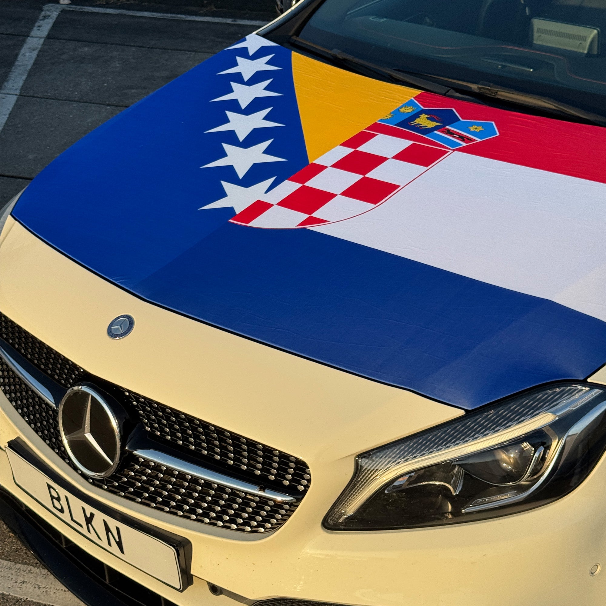 BLKN ® Bosnia & Croatia Car Hood Flag