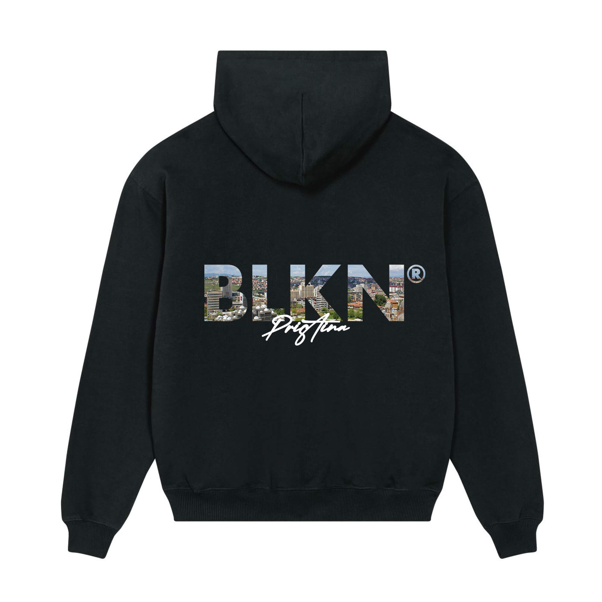 Hoodie black front pristina