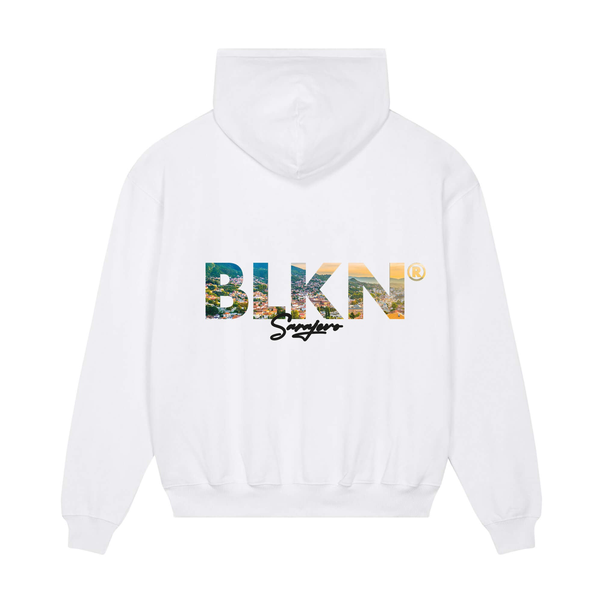 Hoodie white back sarajevo