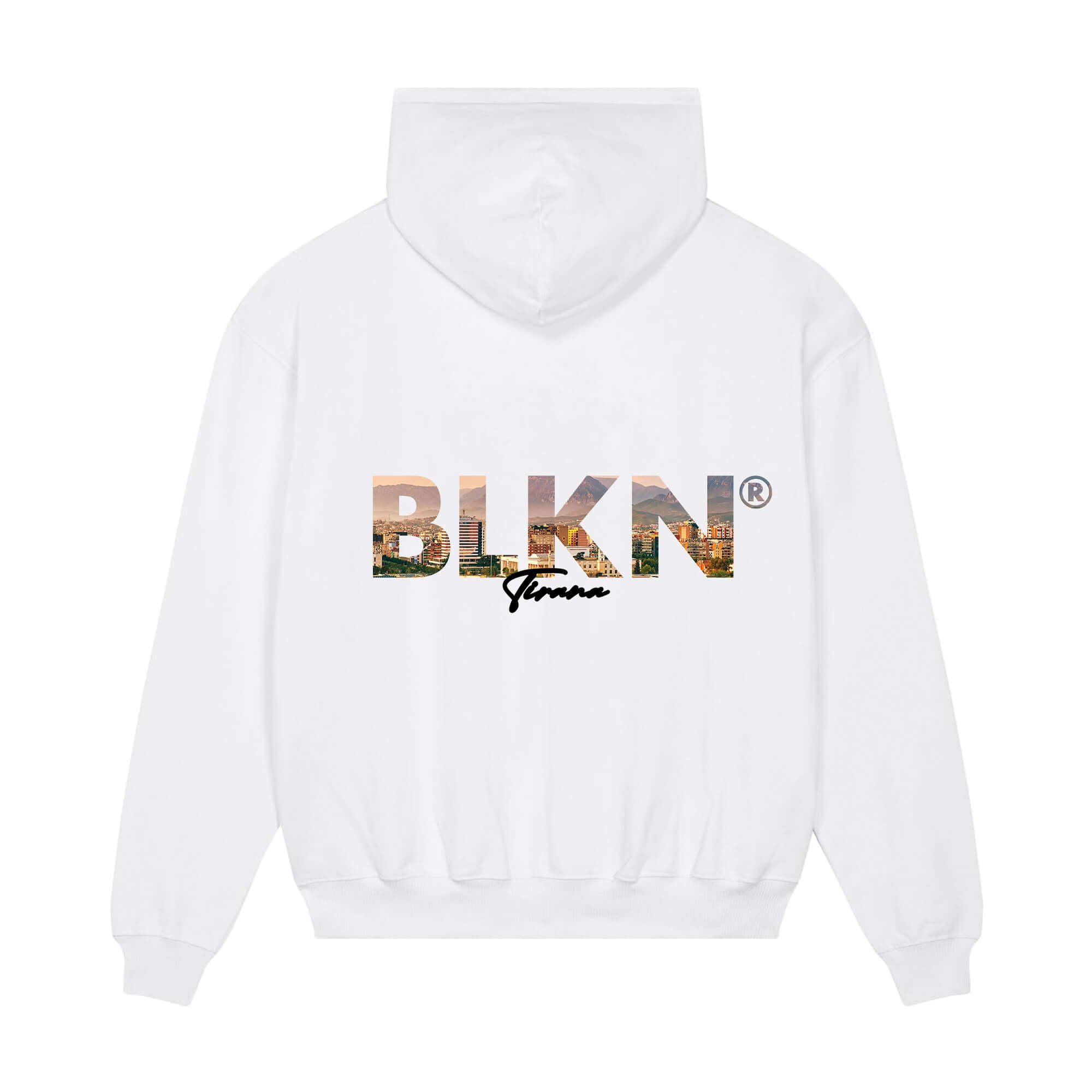 Hoodie white back tirana