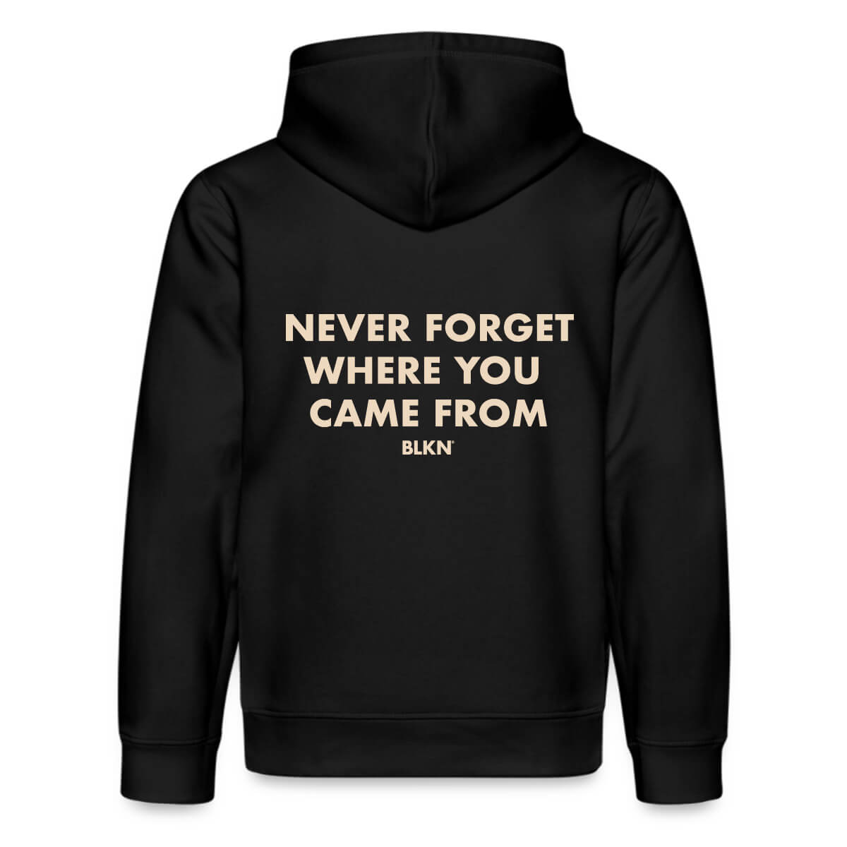 Mockup never forget hoodie black2 back kopiëren