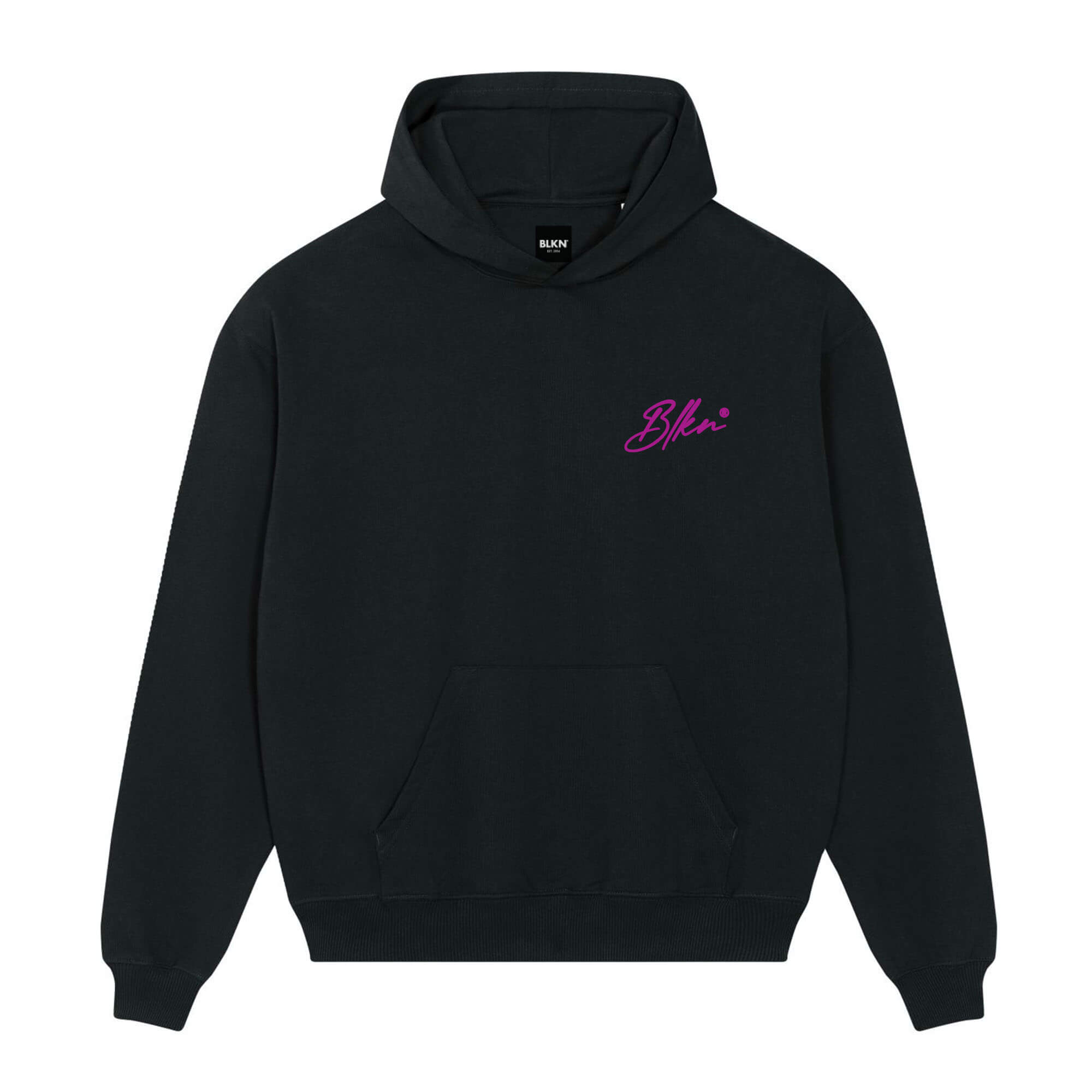 Signature Front Hoodie Black Purple