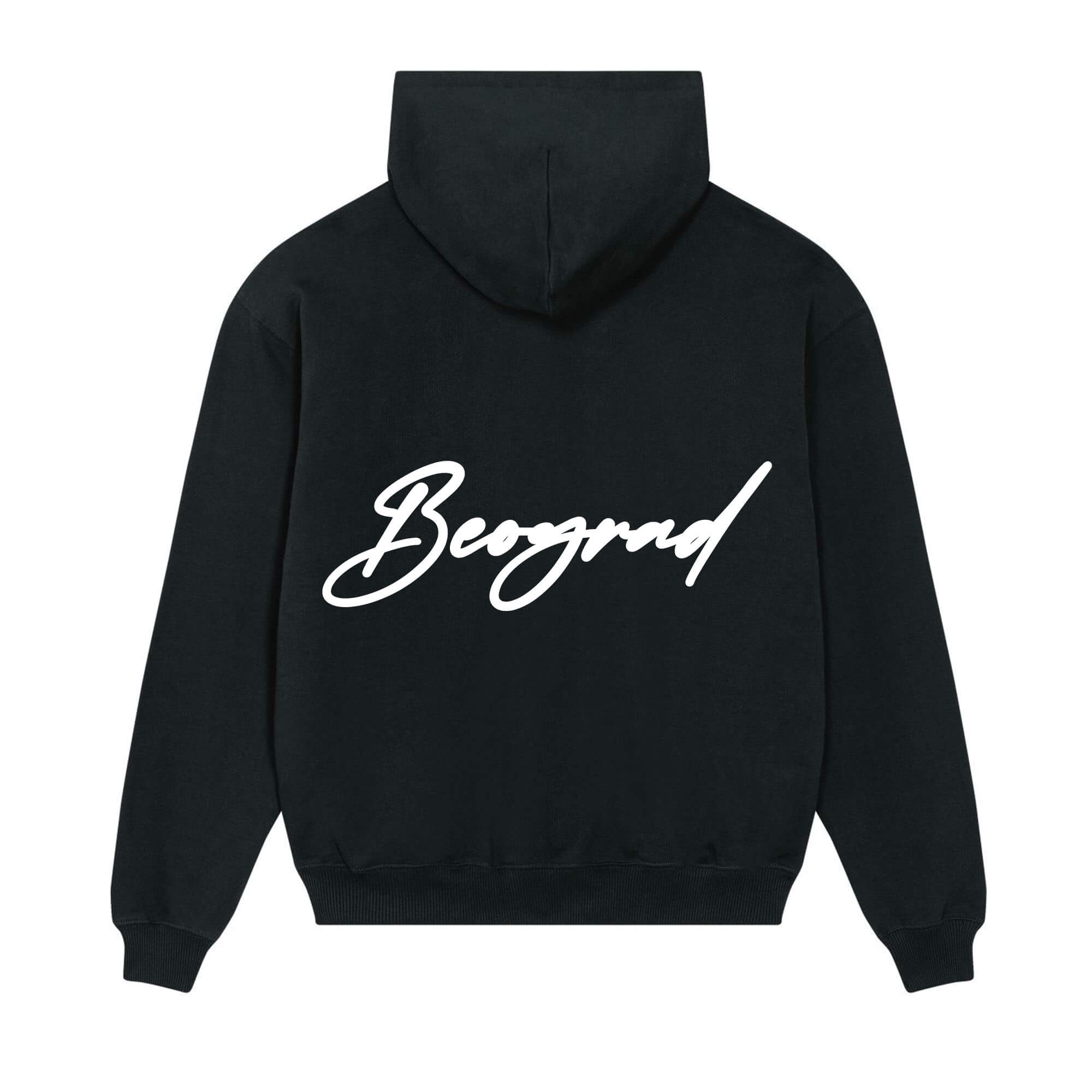 Signature back Hoodie Beograd white