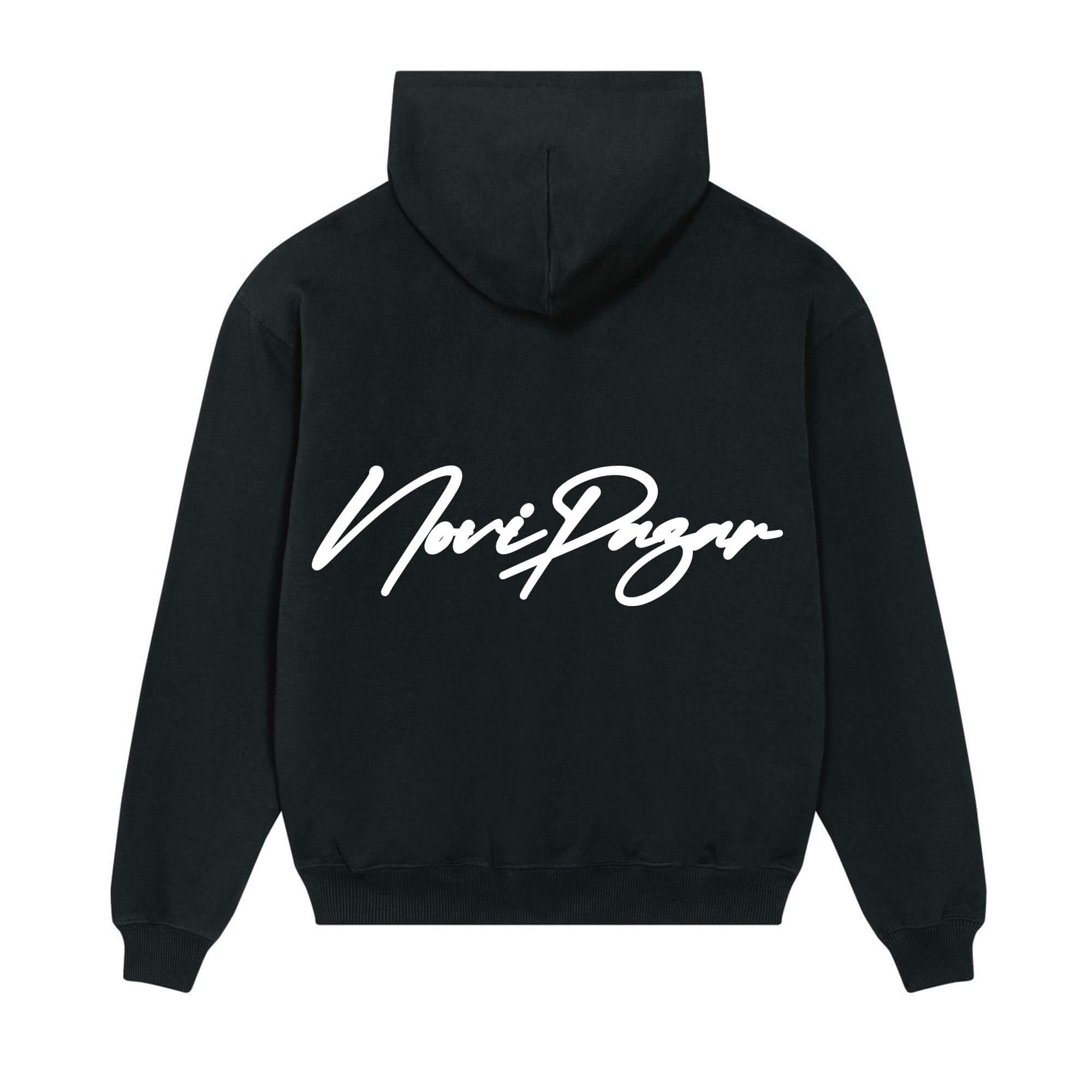 Signature back Hoodie Black NoviPazar White