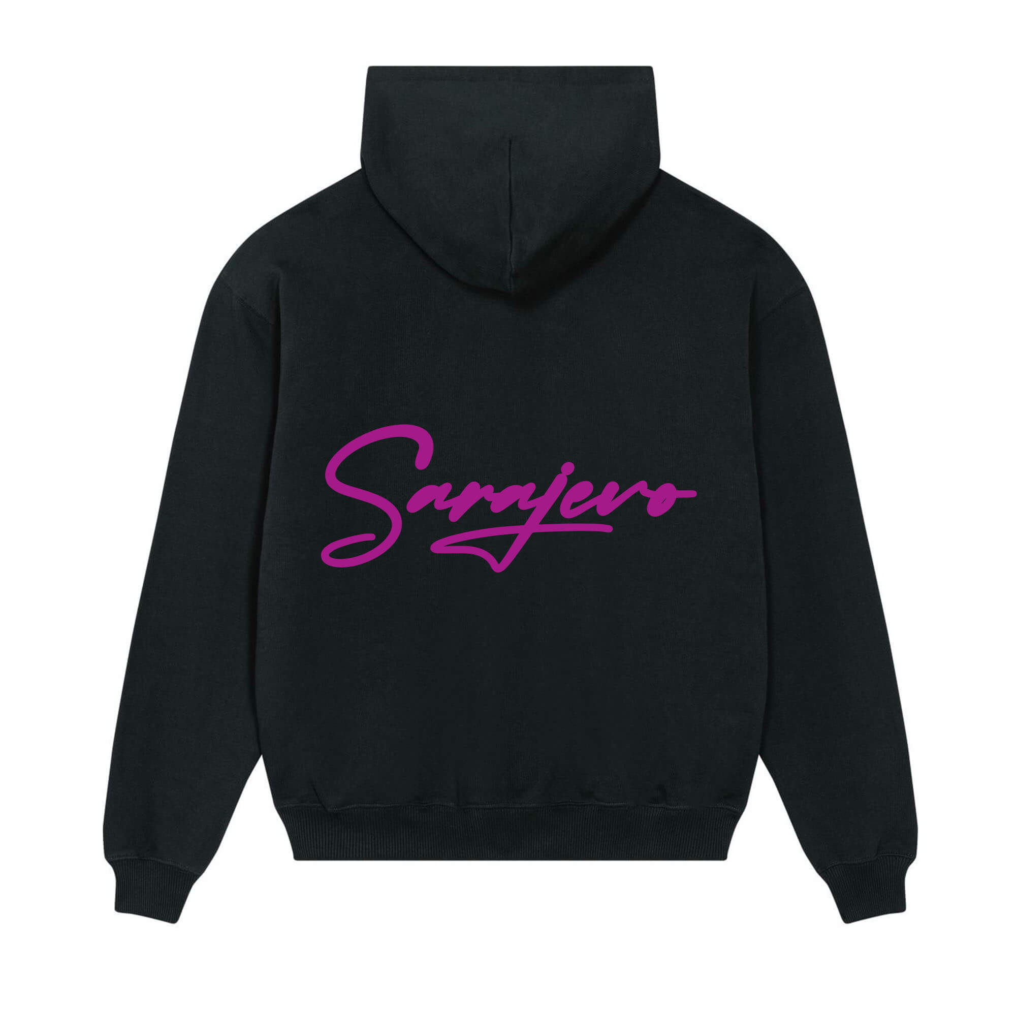 Signature back Hoodie Black Sarajevo Purple