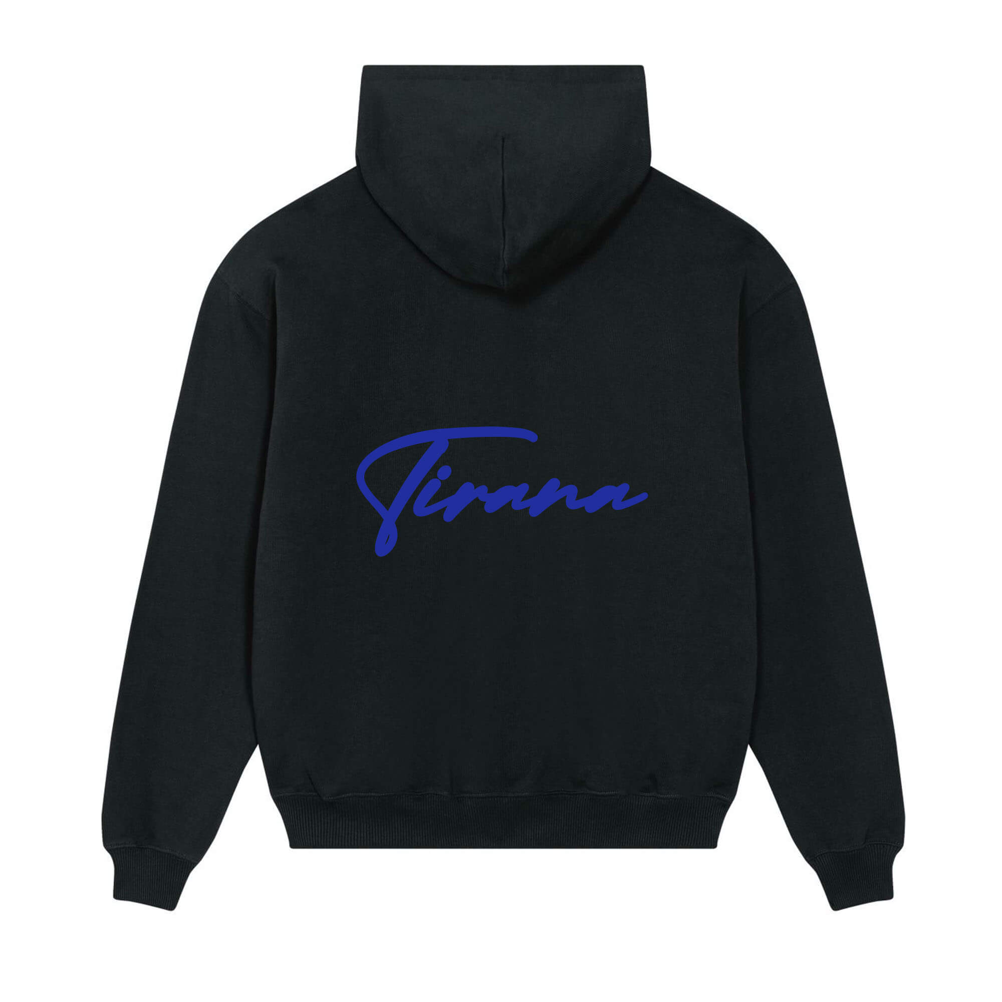 Signature back Hoodie Black Tirana Blue