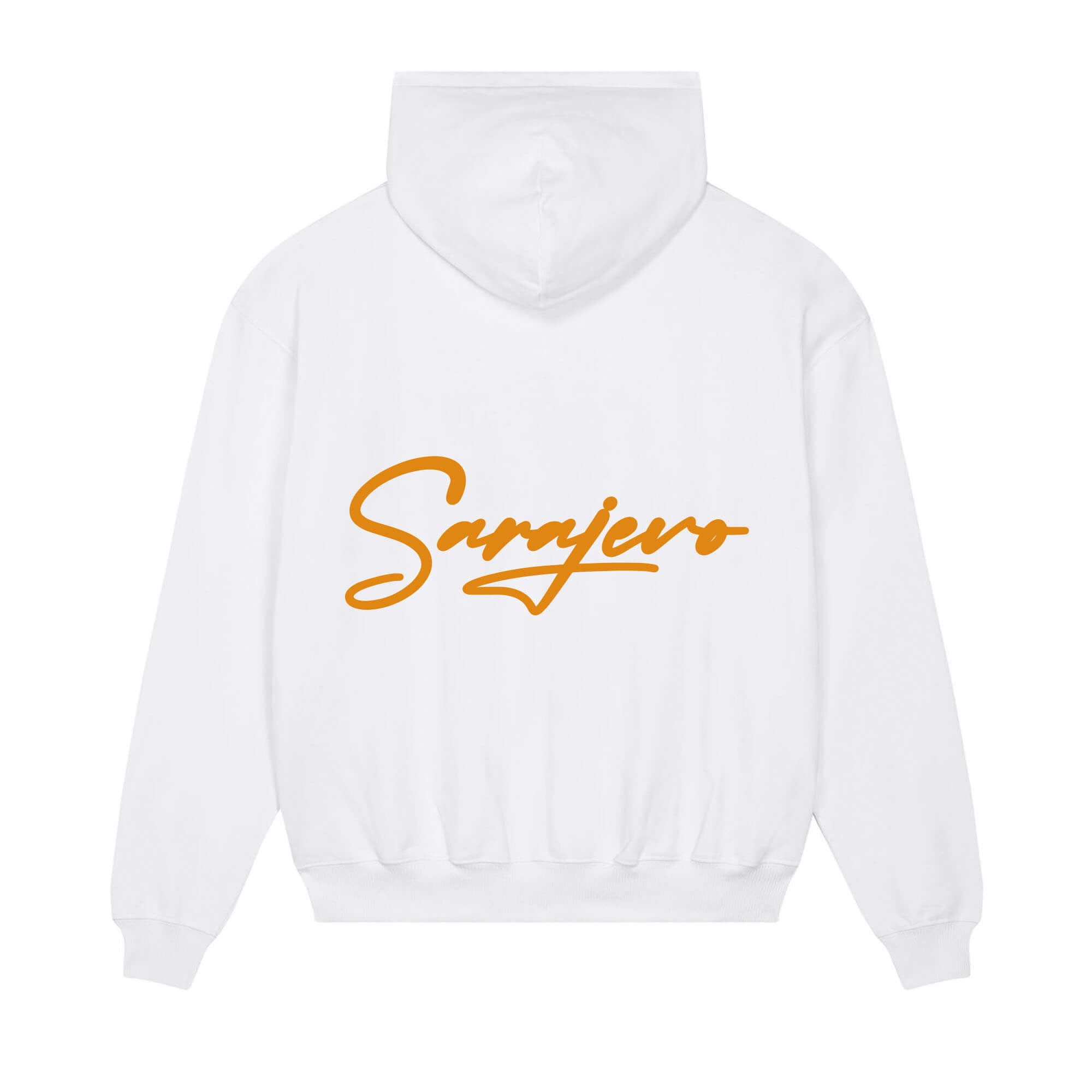 Signature back Hoodie White Sarajevo Orange