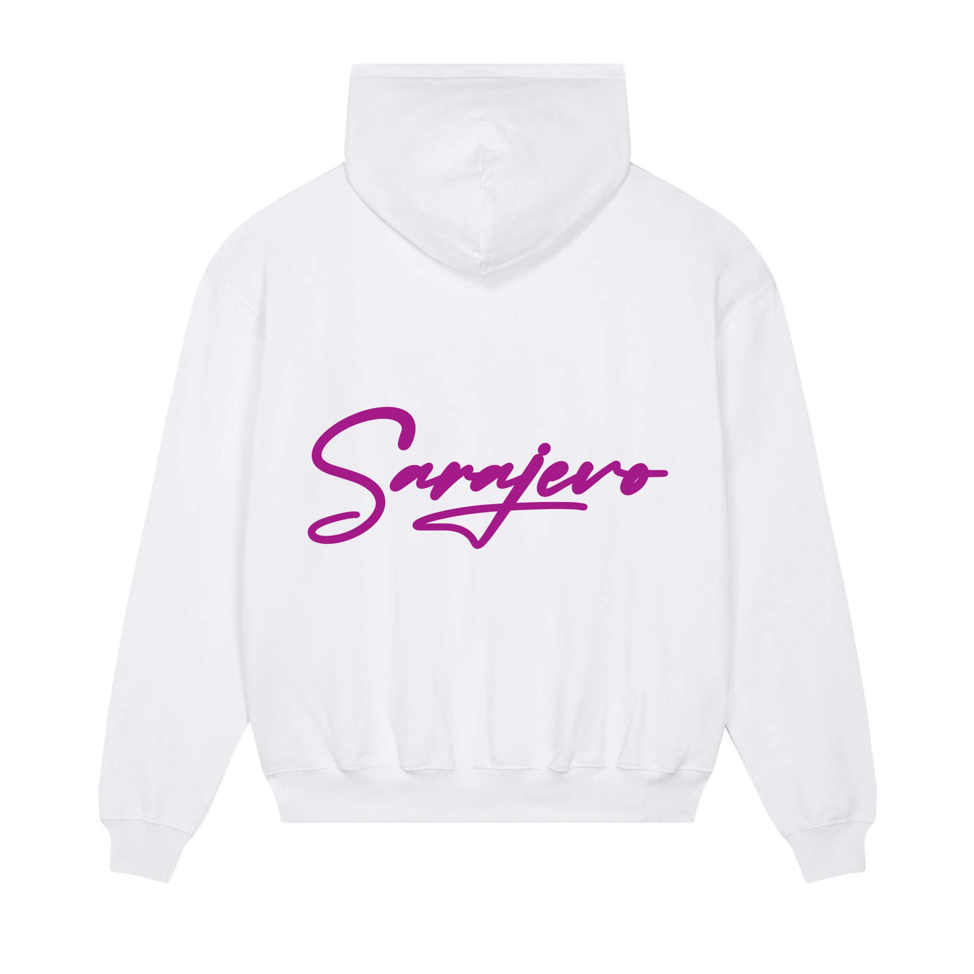 Signature back Hoodie White Sarajevo Purple