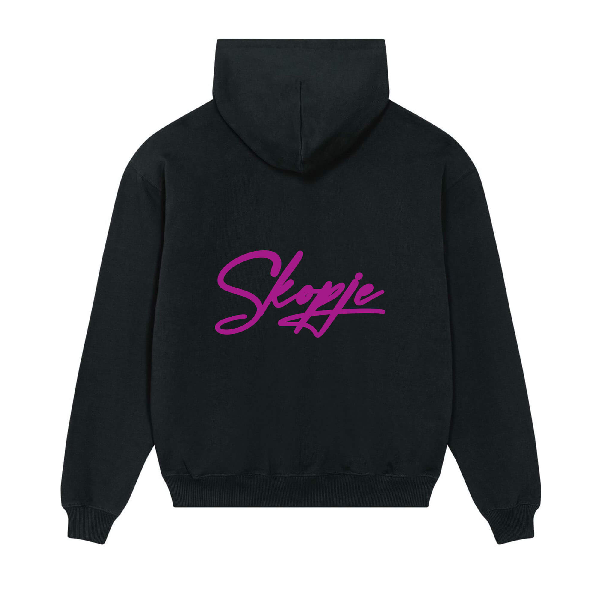 Signature back Hoodie black Skopje purple