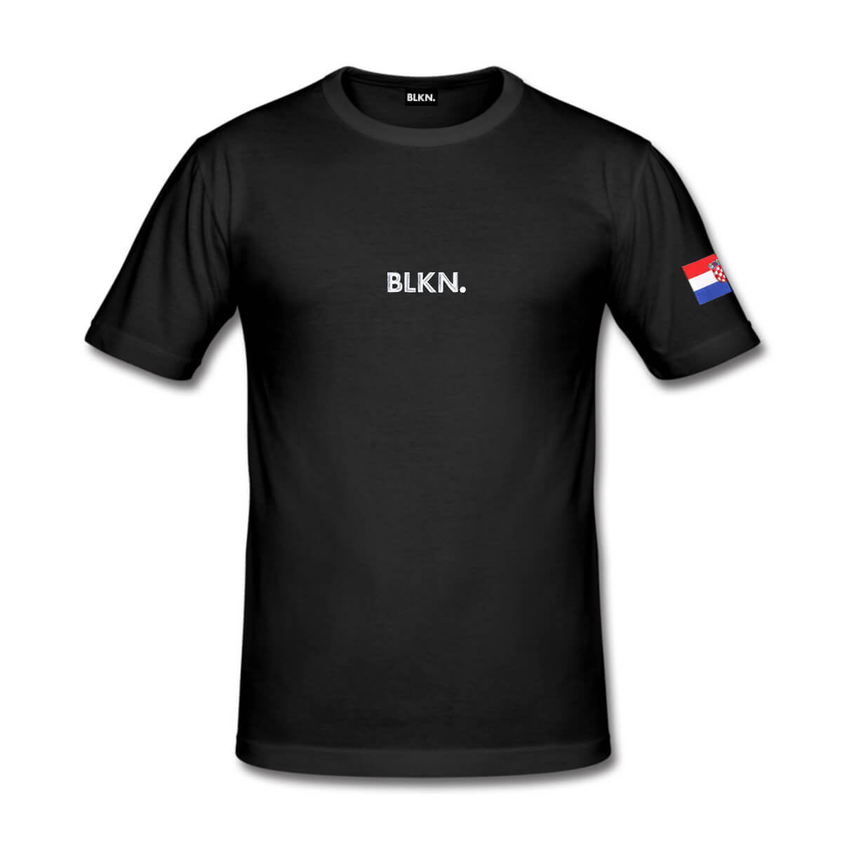 Tshirt men black front Croatia2