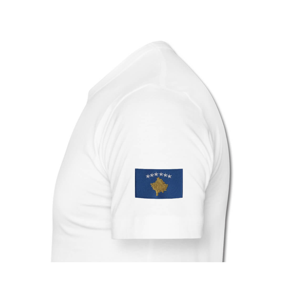 Tshirt men shoulder white_Kosovo