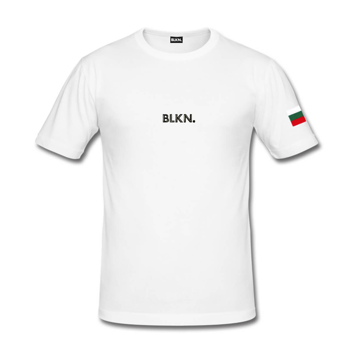 Tshirt men white front Bulgaria