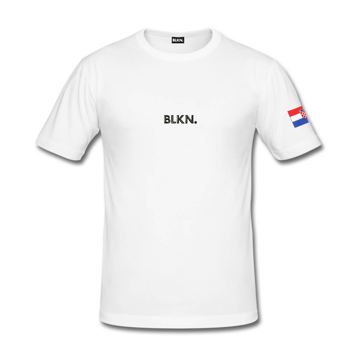 Tshirt men white front Croatia2
