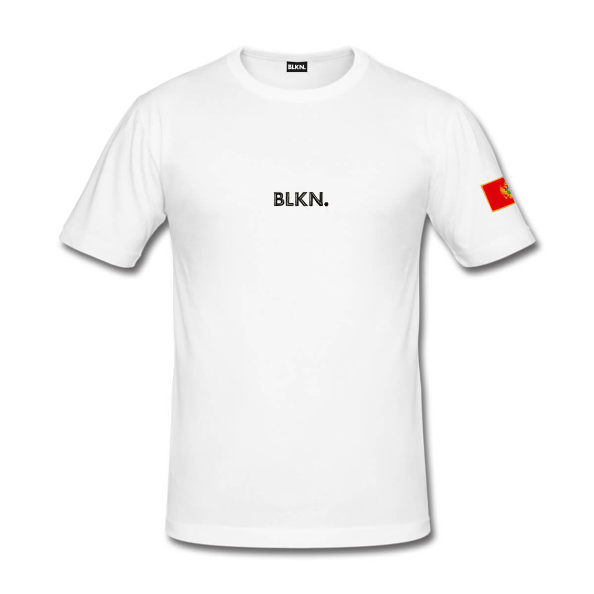 Tshirt men white front Montenegro2