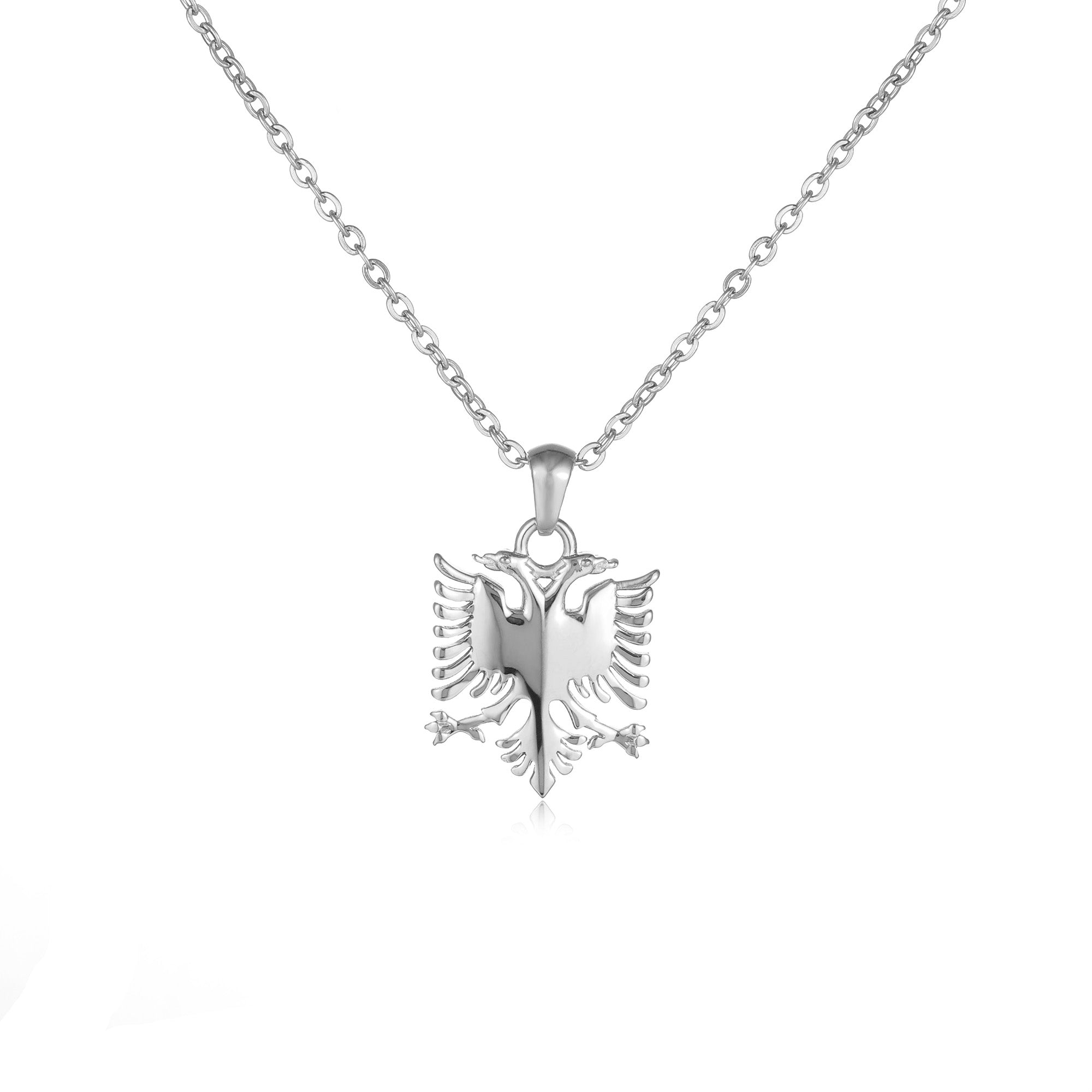 BLKN ® Albanian eagle necklace - silver 45 cm | Women