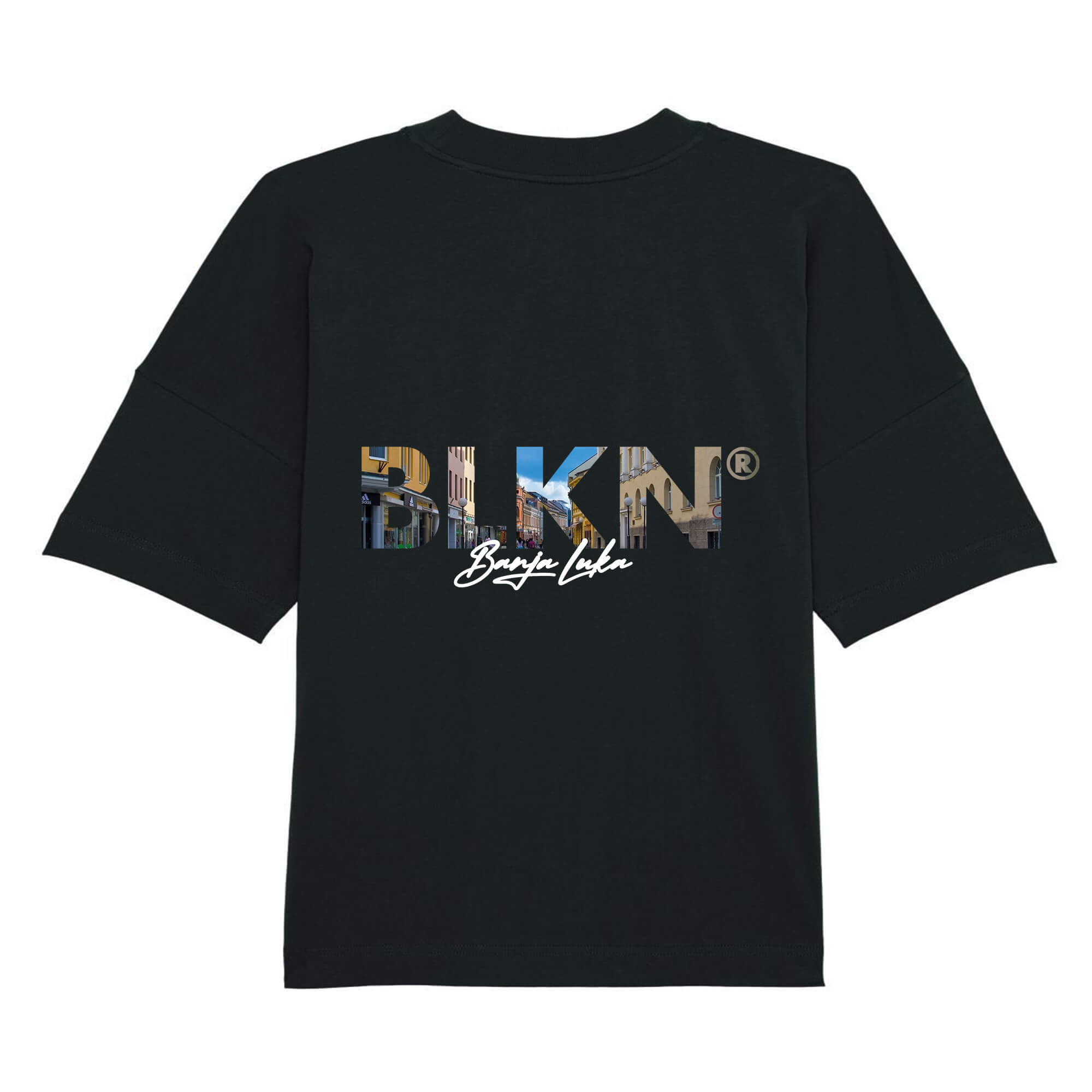 BLKN® oversized shirt back black banjaluka
