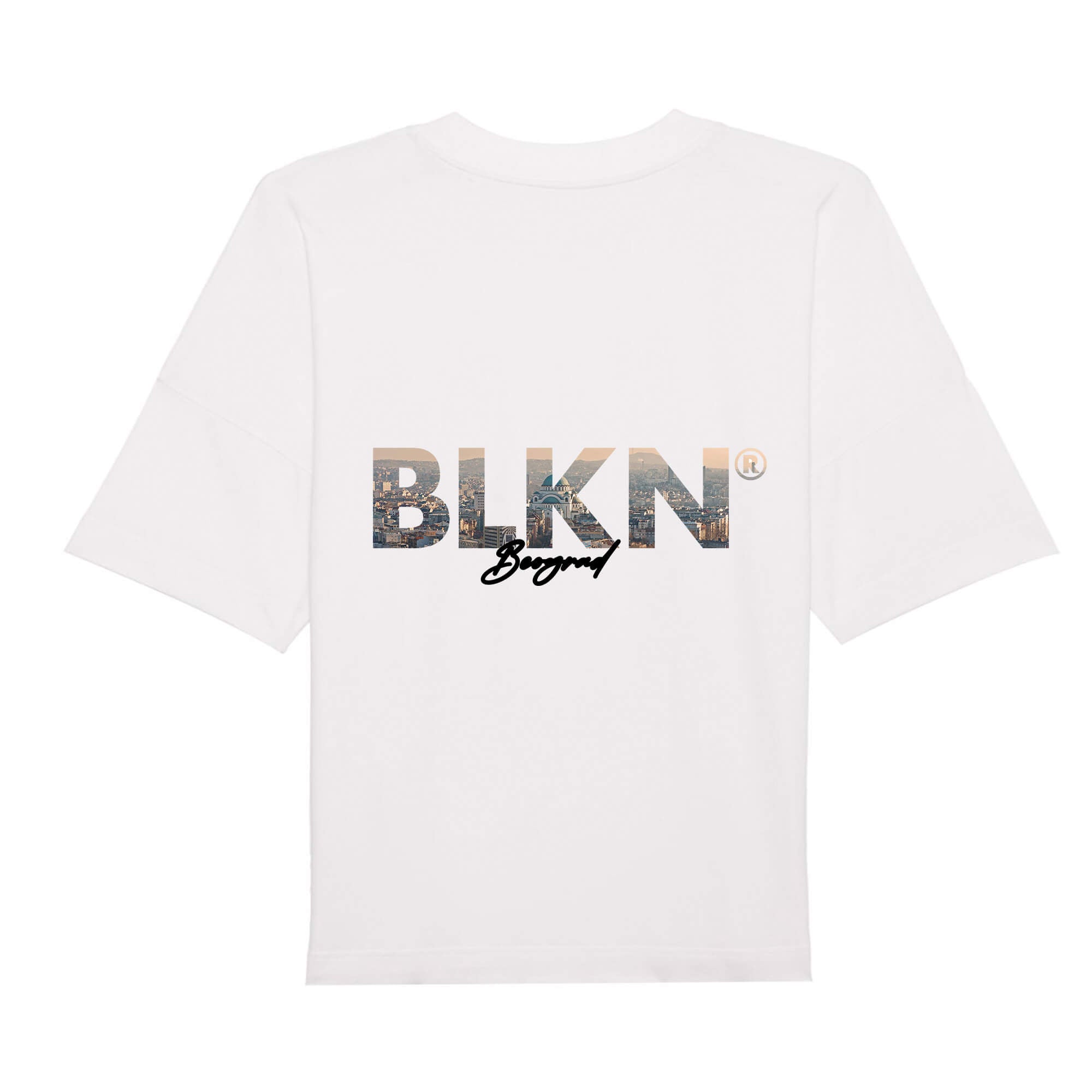 BLKN® oversized shirt white beograd