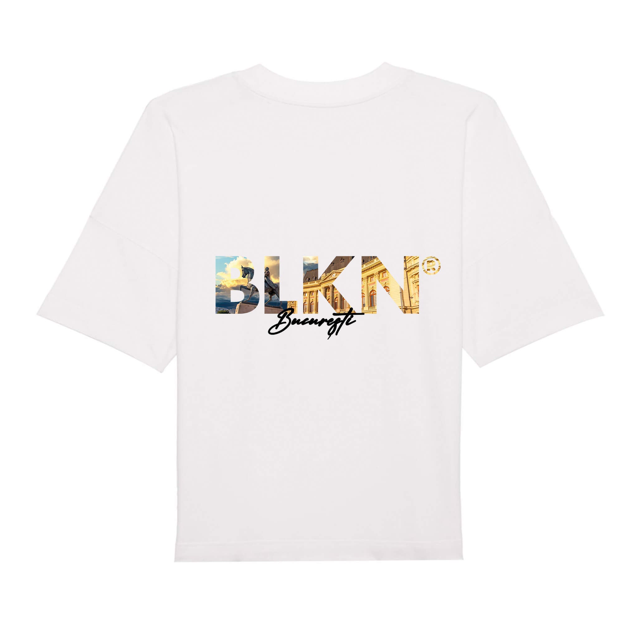 BLKN® oversized shirt white bucarest