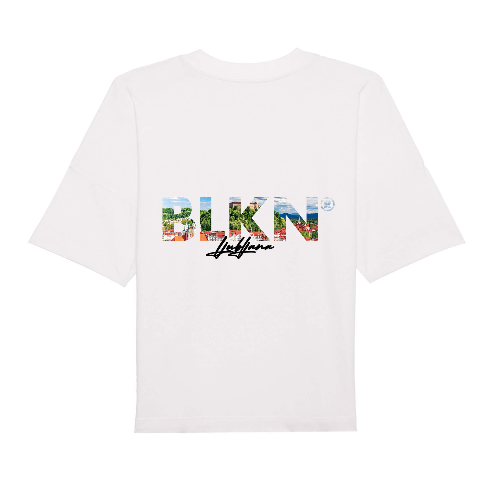 BLKN® oversized shirt white ljubljana