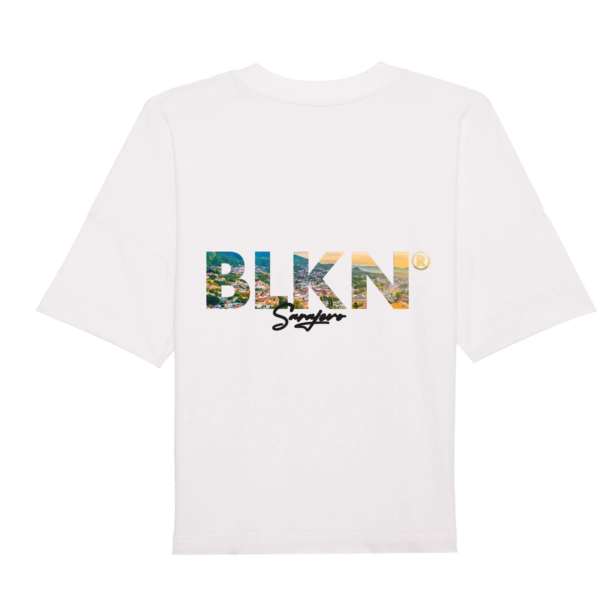 BLKN® oversized shirt white sarajevo