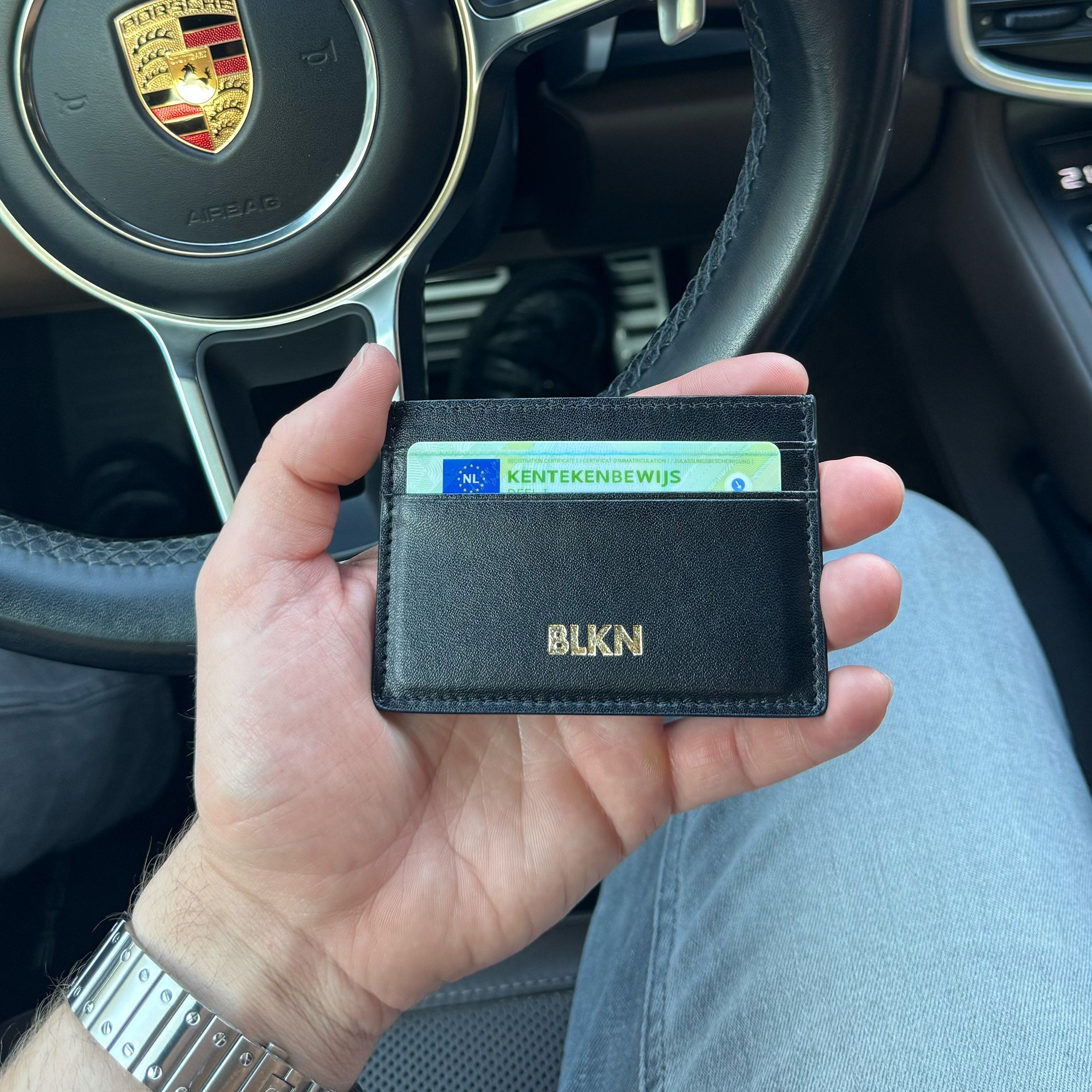 BLKN ® Sandzak Emblem Leather Cardholder