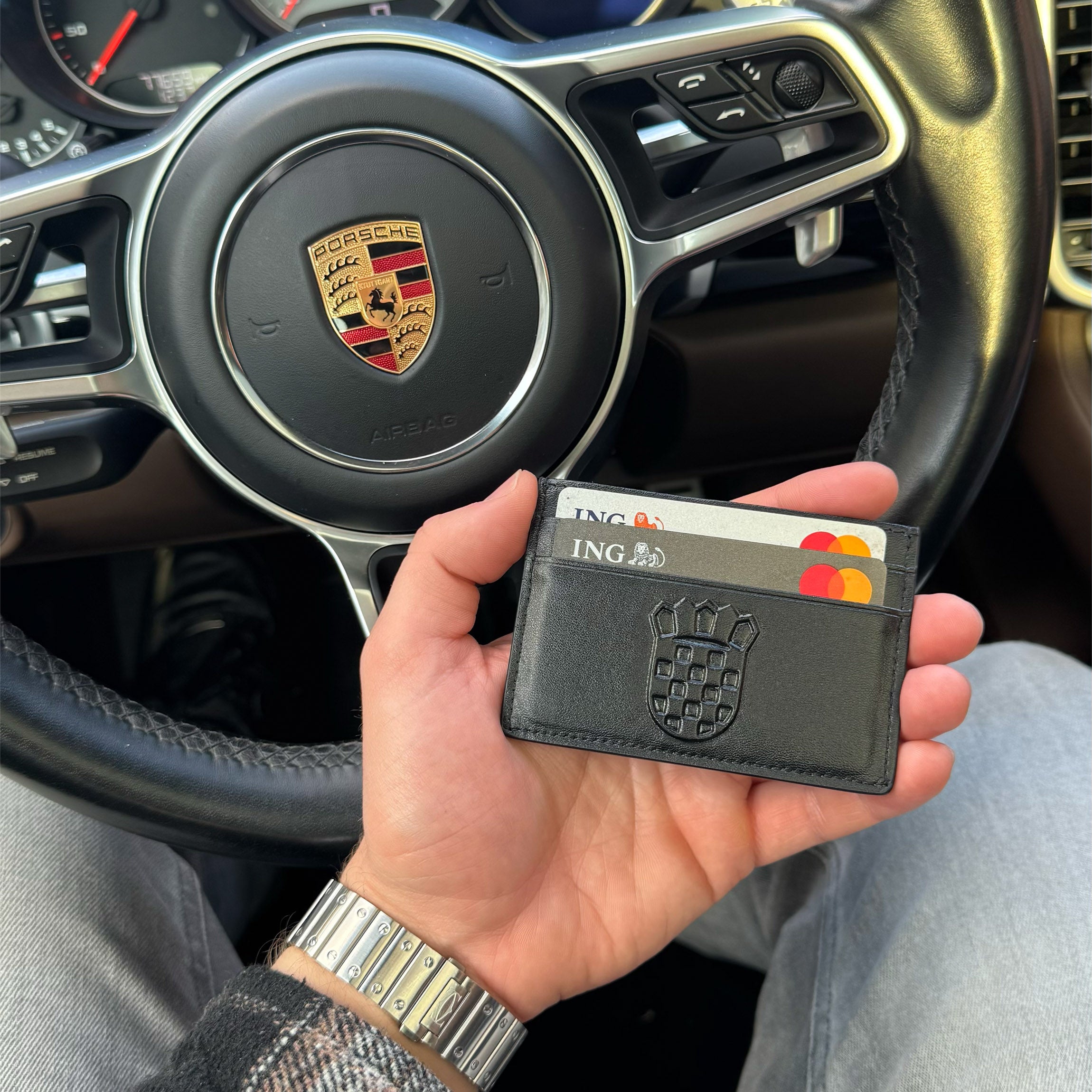 BLKN ® Croatia Emblem Leather Cardholder