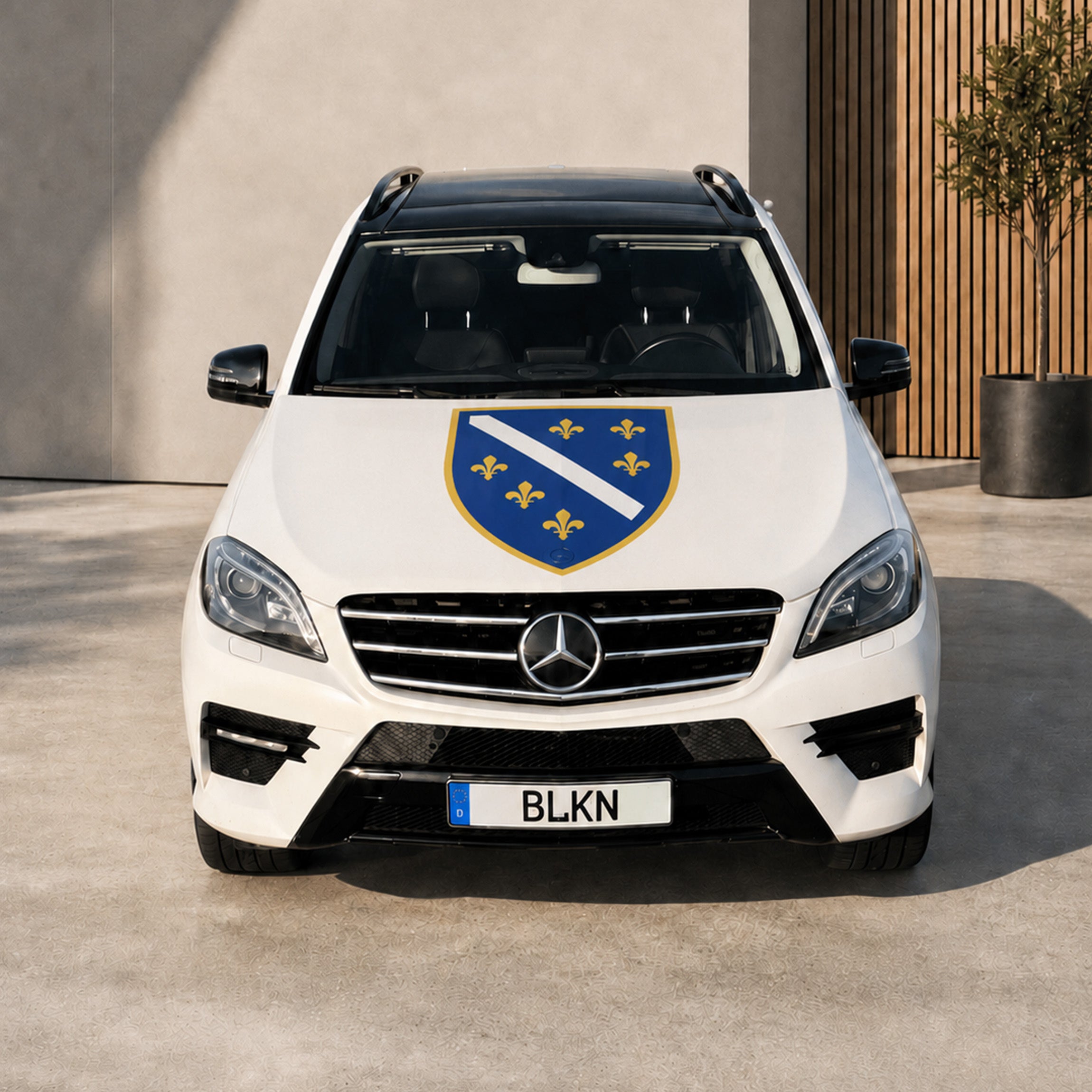BLKN ® Bosnian Ljiljan Car Hood Flag