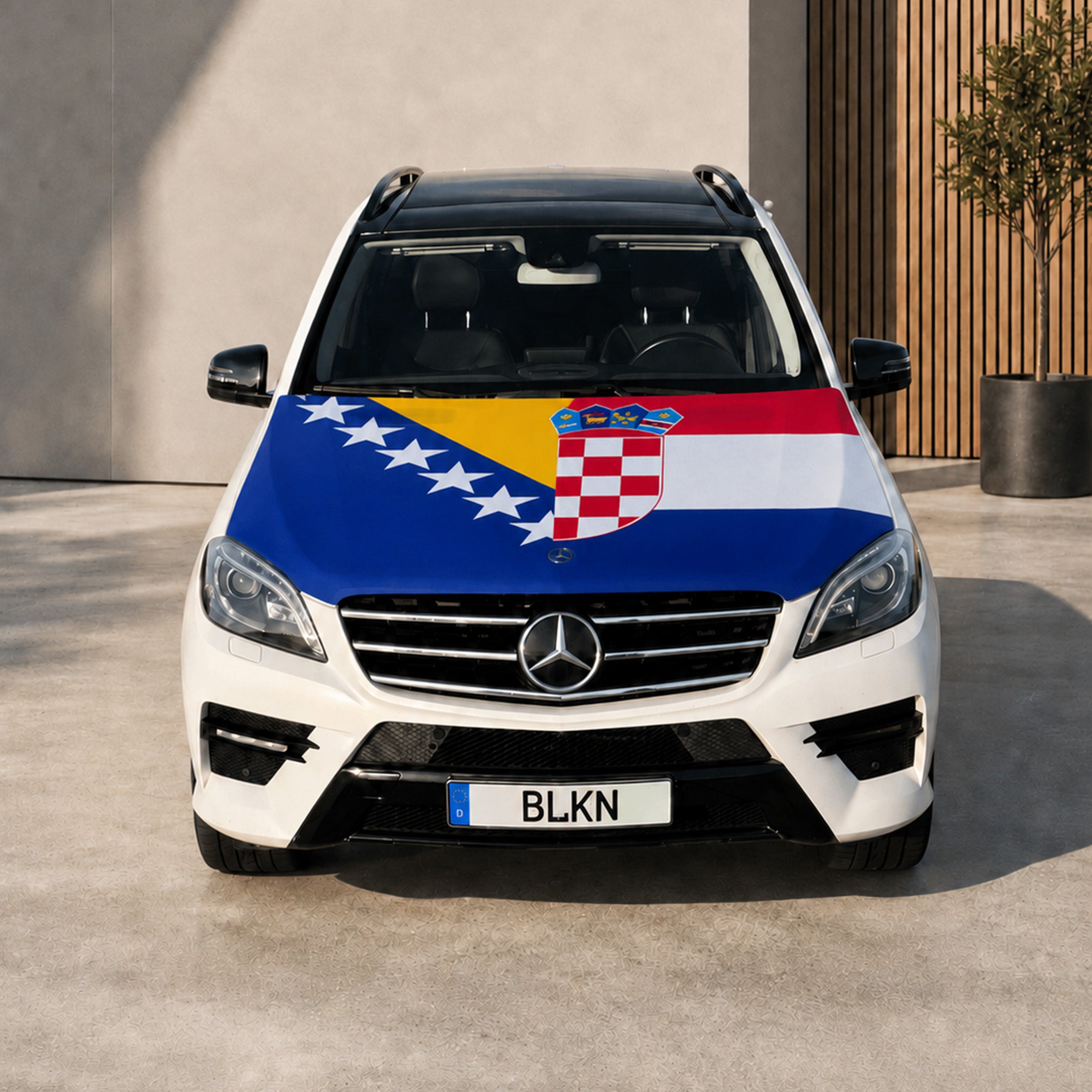 BLKN ® Bosnia & Croatia Car Hood Flag