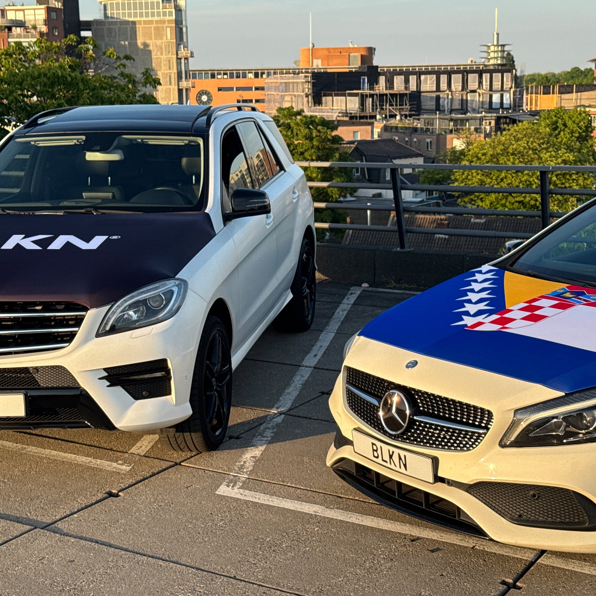 BLKN ® Bosnia & Croatia Car Hood Flag