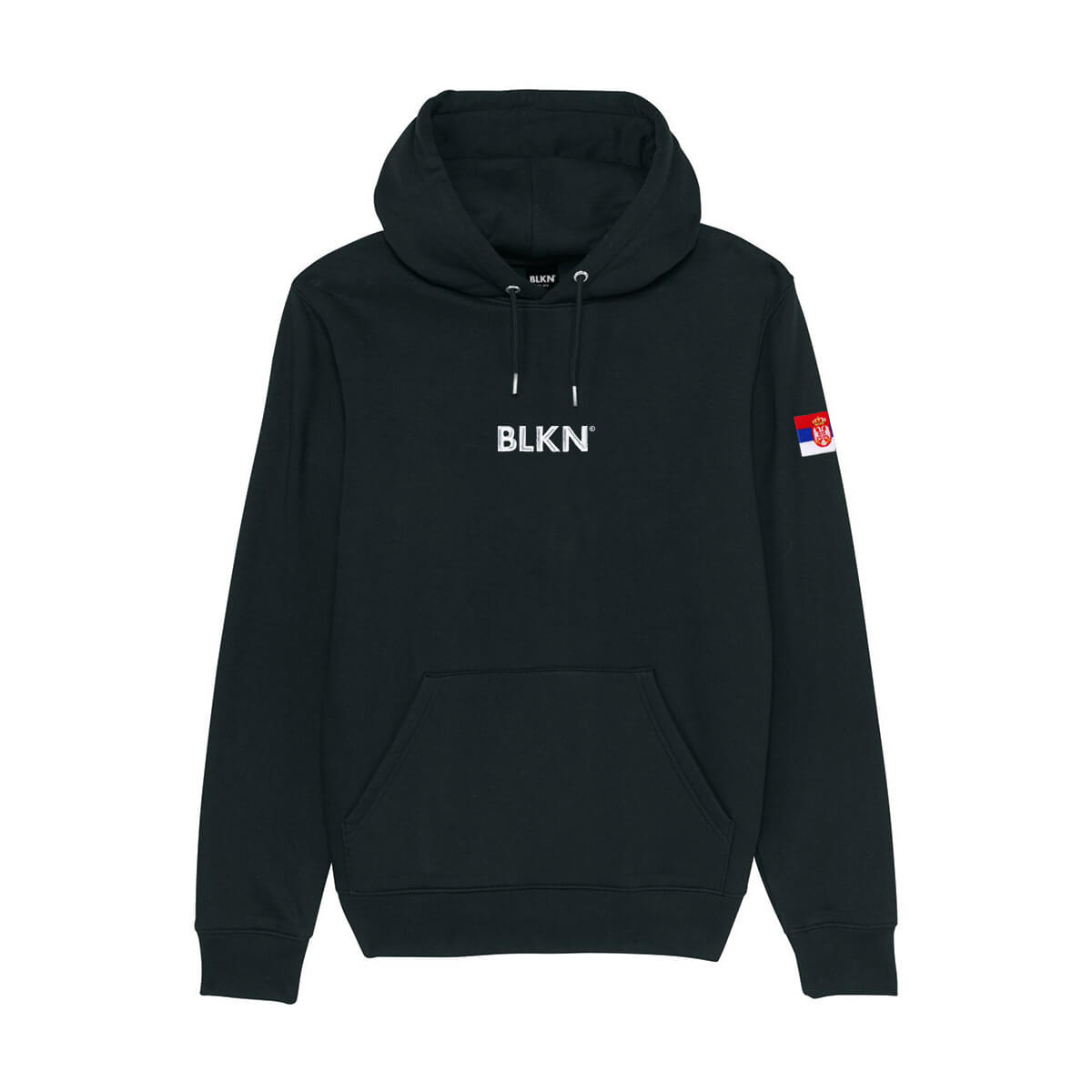 Black hoodie front Serbia