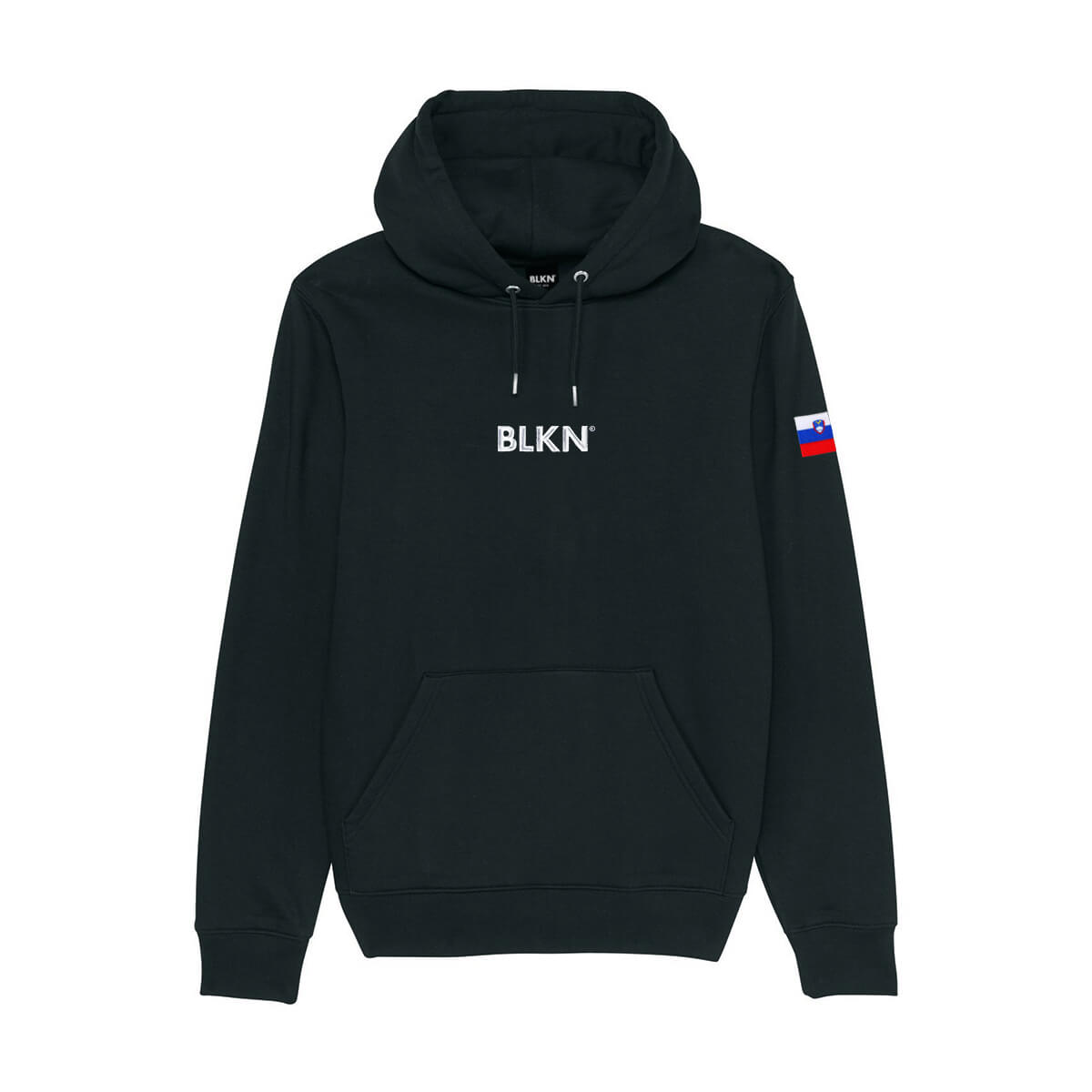 Black hoodie front Slovenia