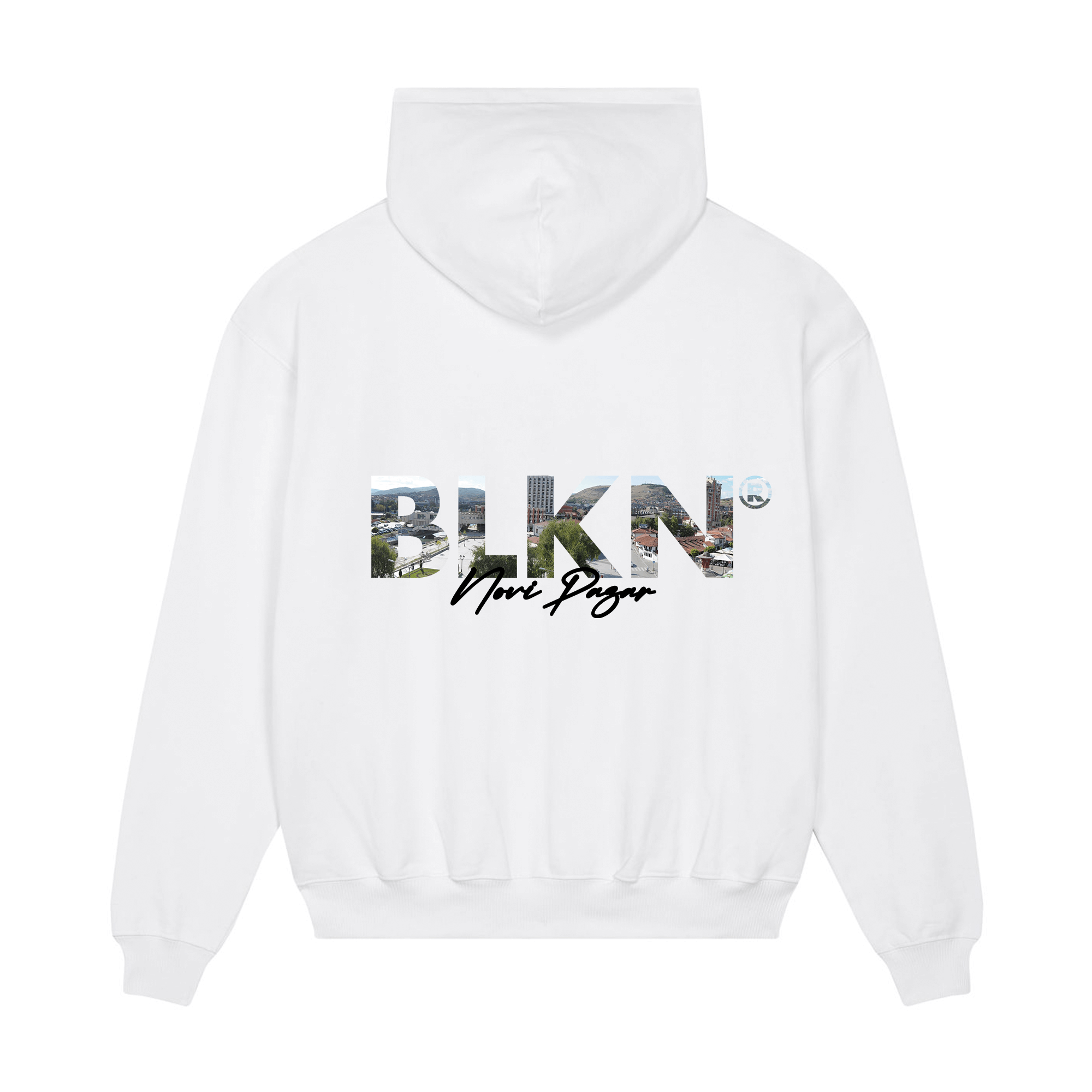 Hoodie white back np