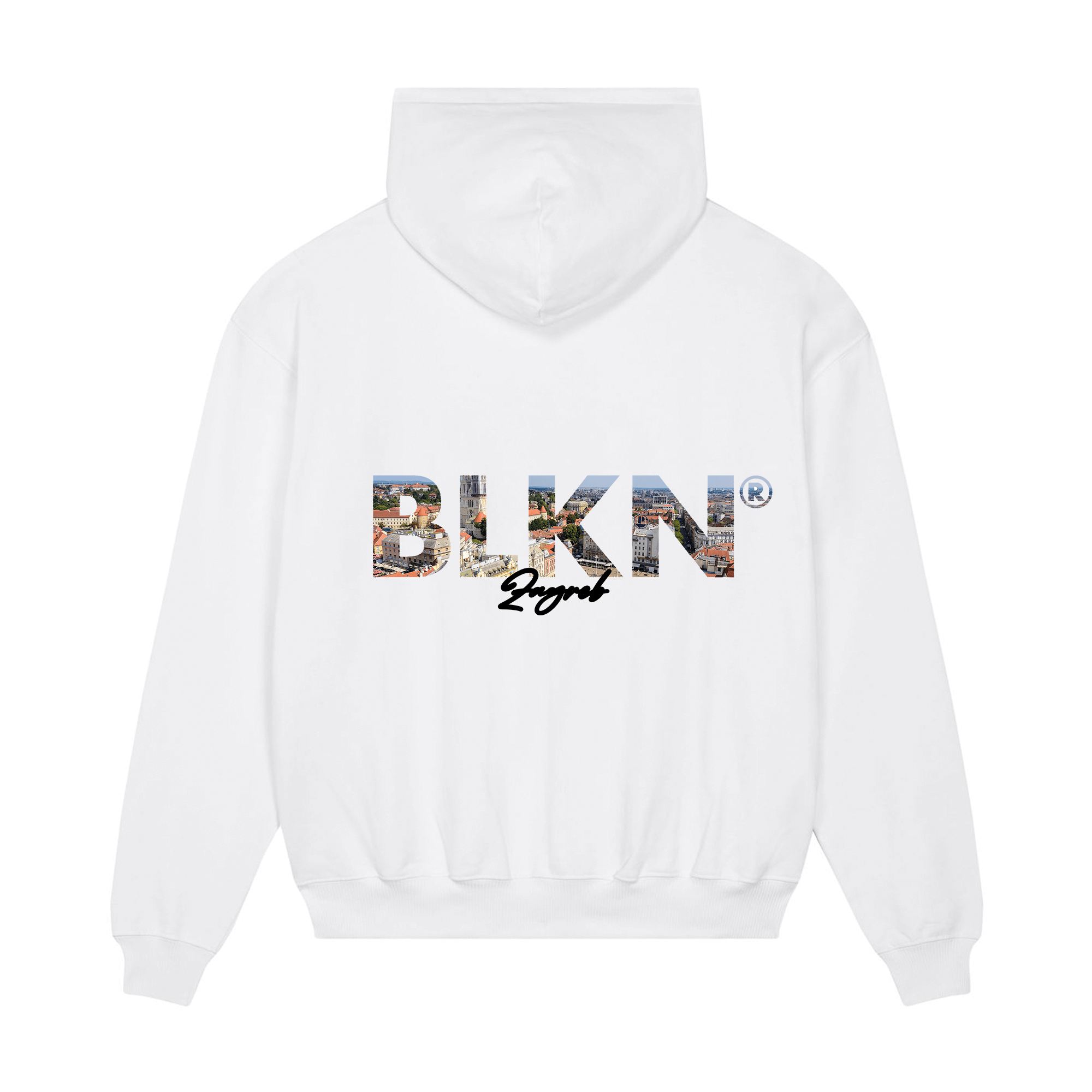 Hoodie white back zagreb