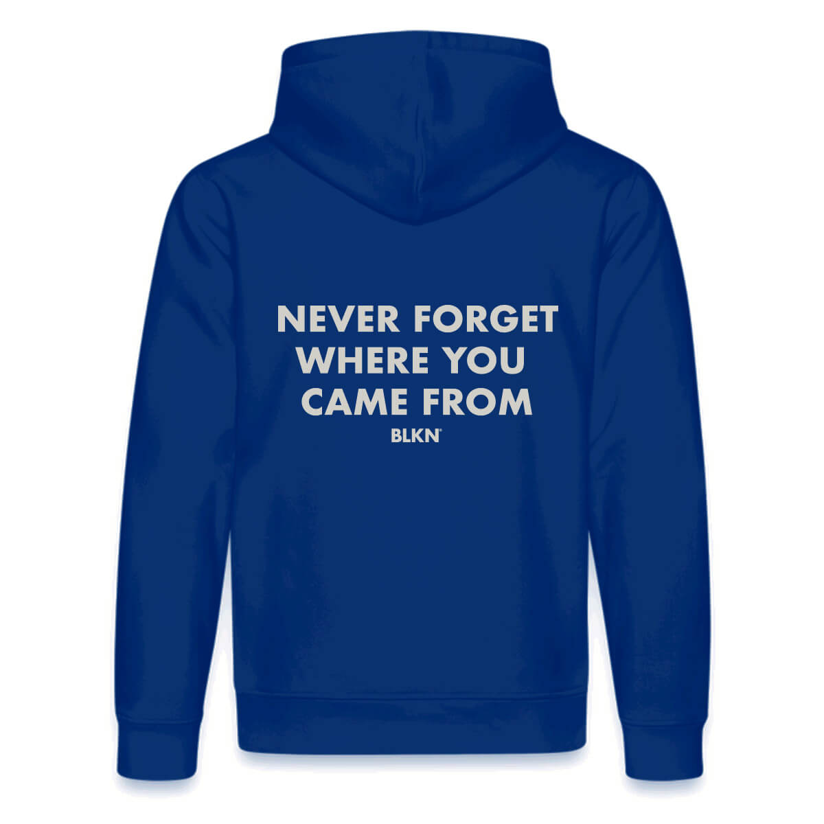 Mockup never forget hoodie blue back kopiëren