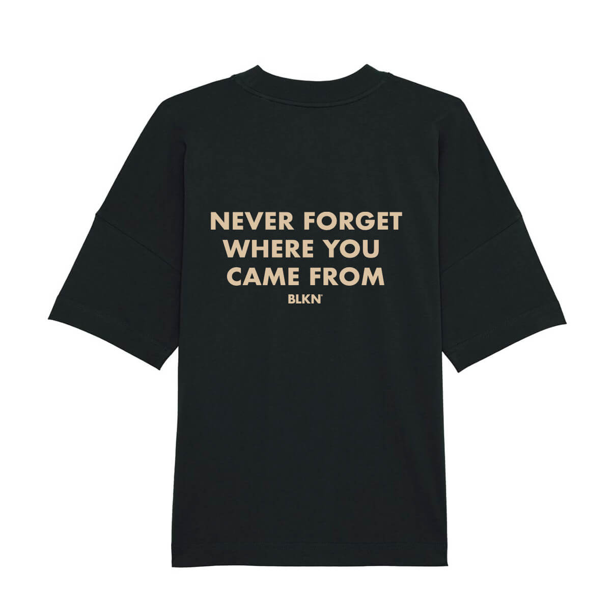 Mockup never forget oversized back black