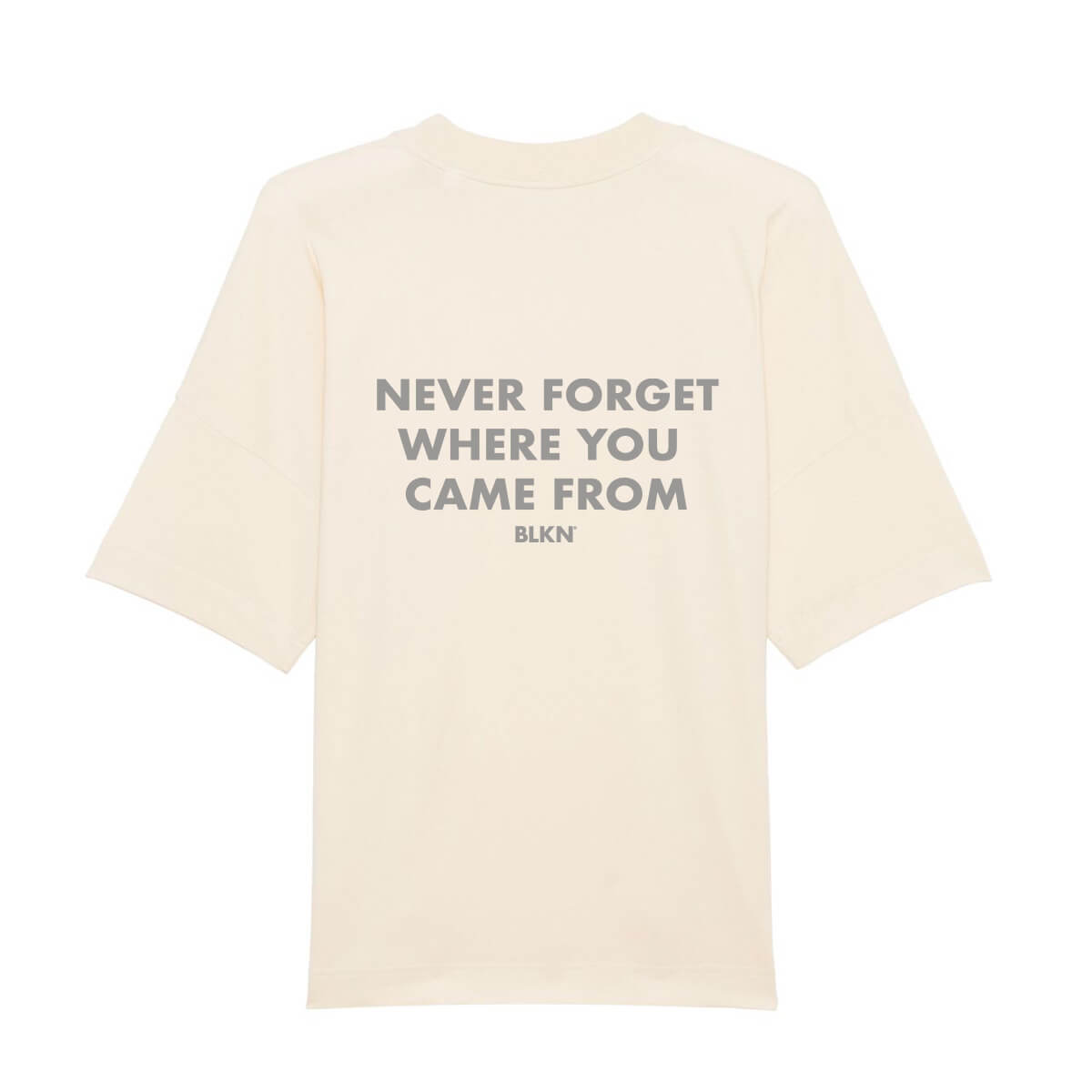 Mockup never forget oversized back