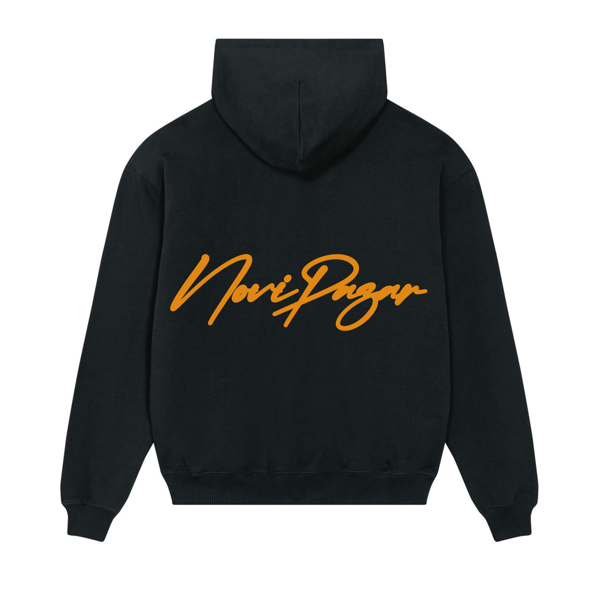 Signature back Hoodie Black NoviPazar Orange