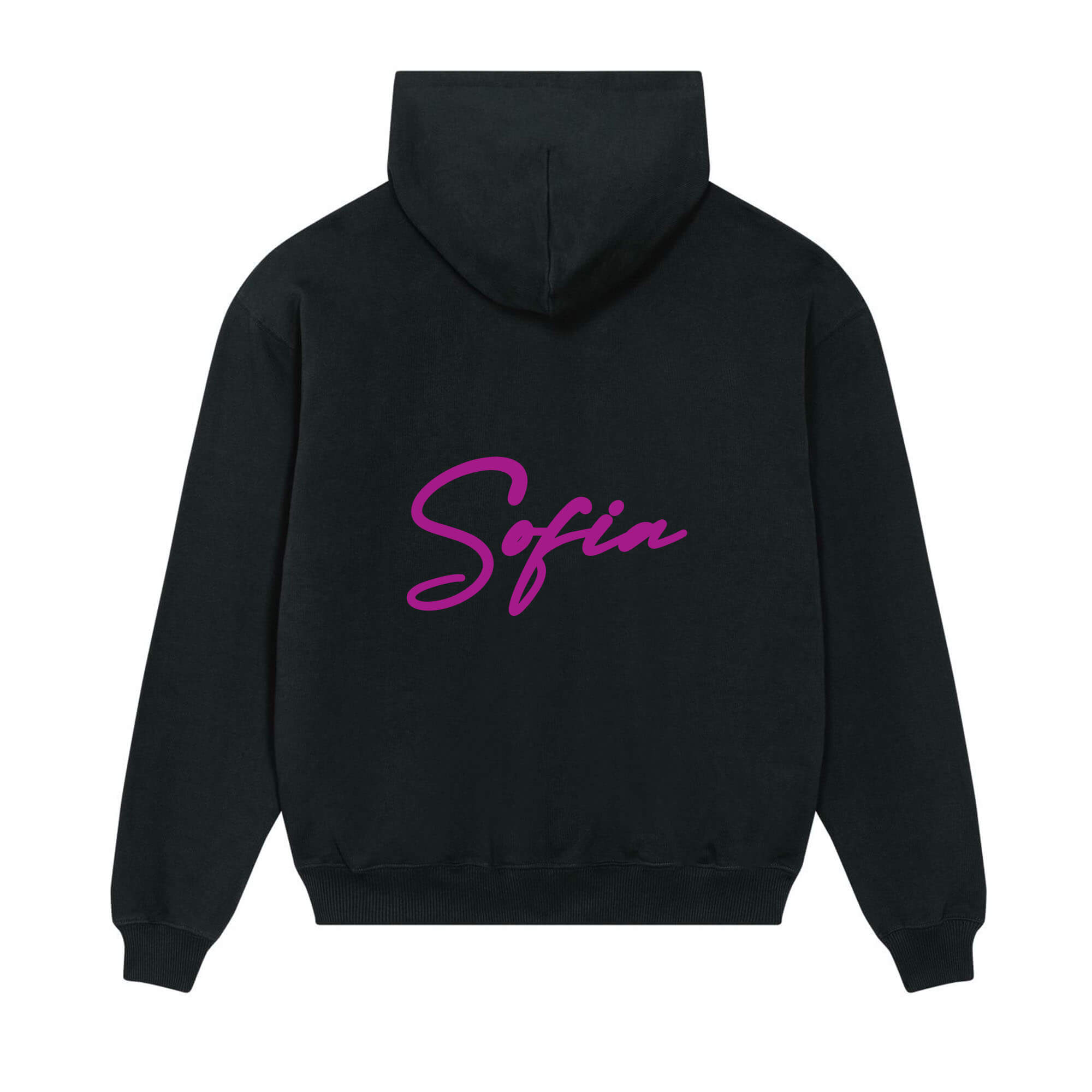 Signature back Hoodie Black Sofia Purple