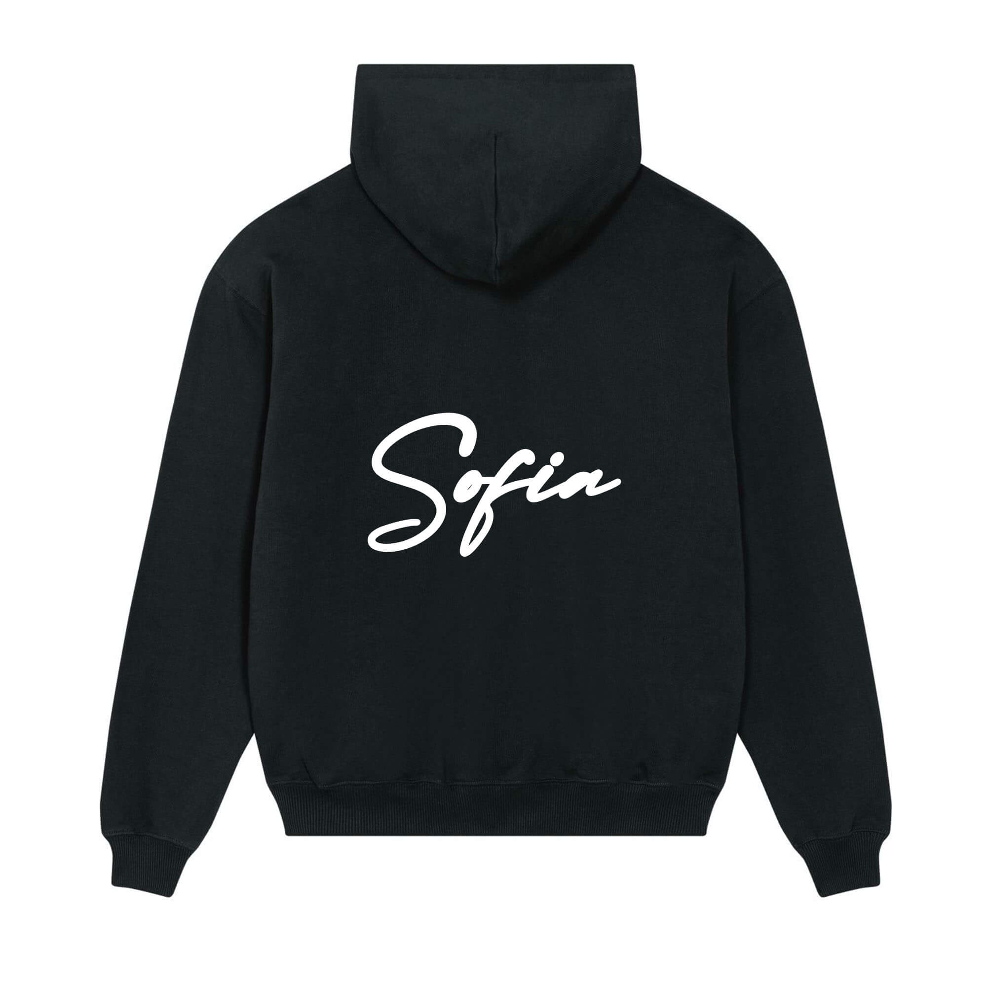 Signature back Hoodie Black Sofia White