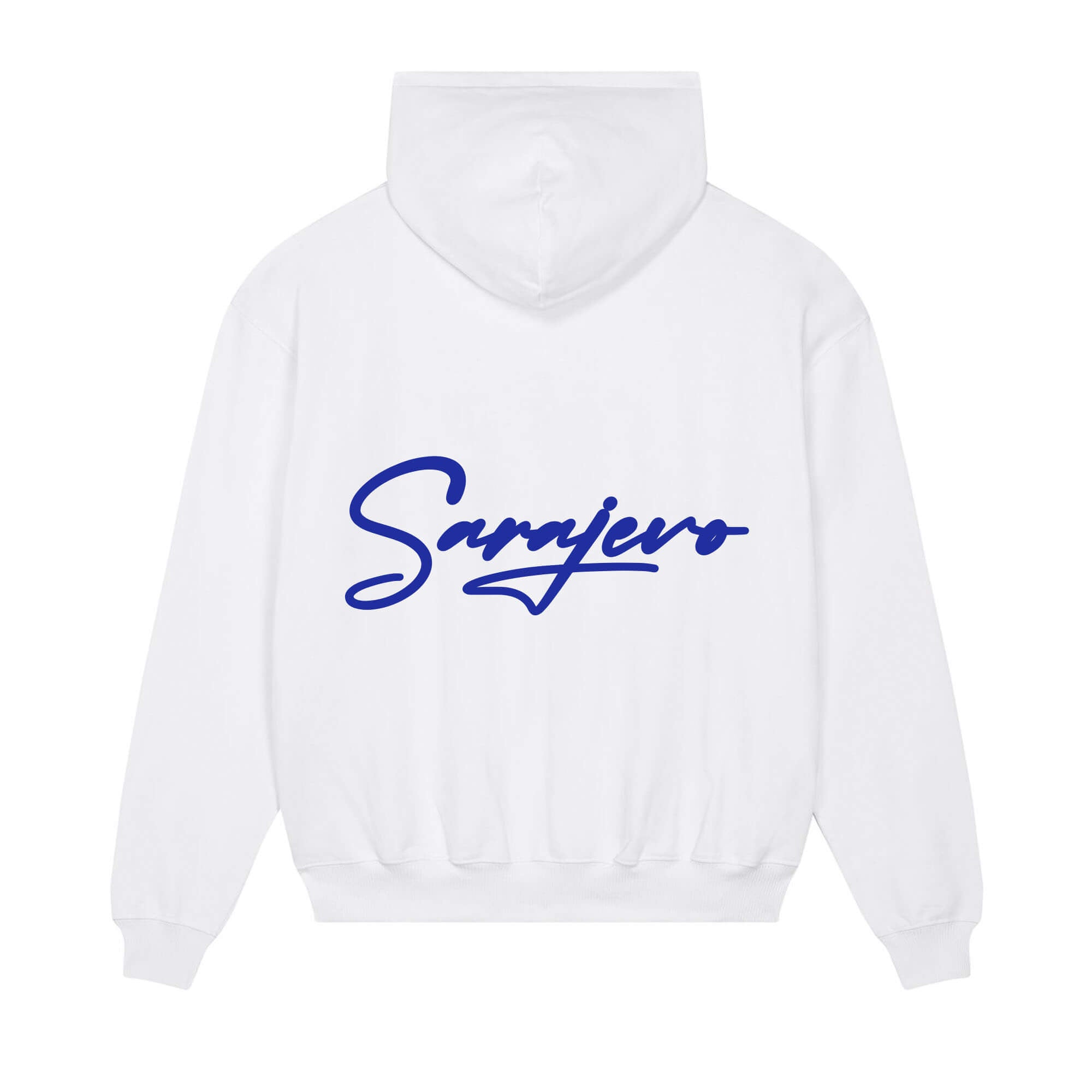 Signature back Hoodie White Sarajevo BLue