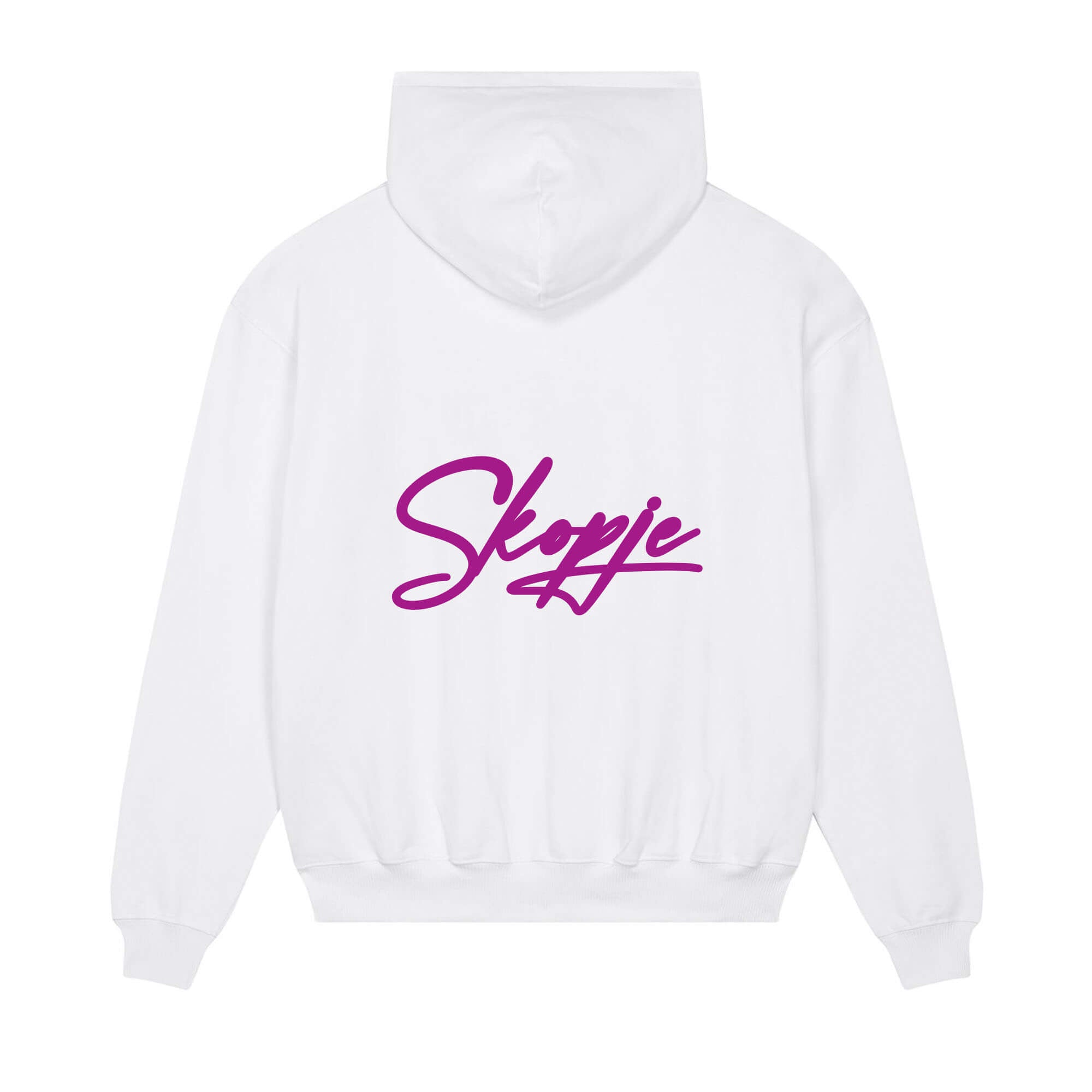 Signature back Hoodie white Skopje purple