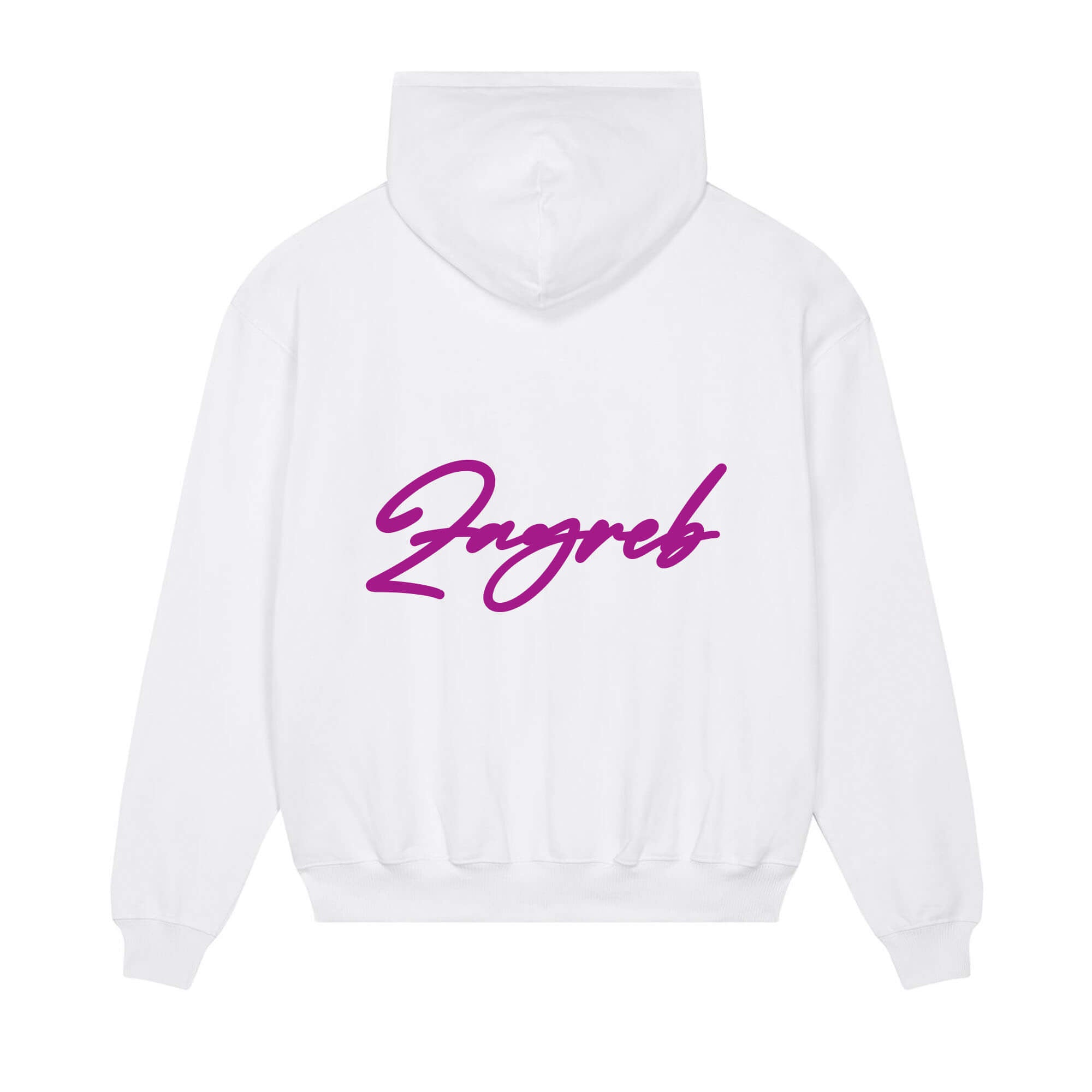 Signature back Hoodie white Zagreb purple