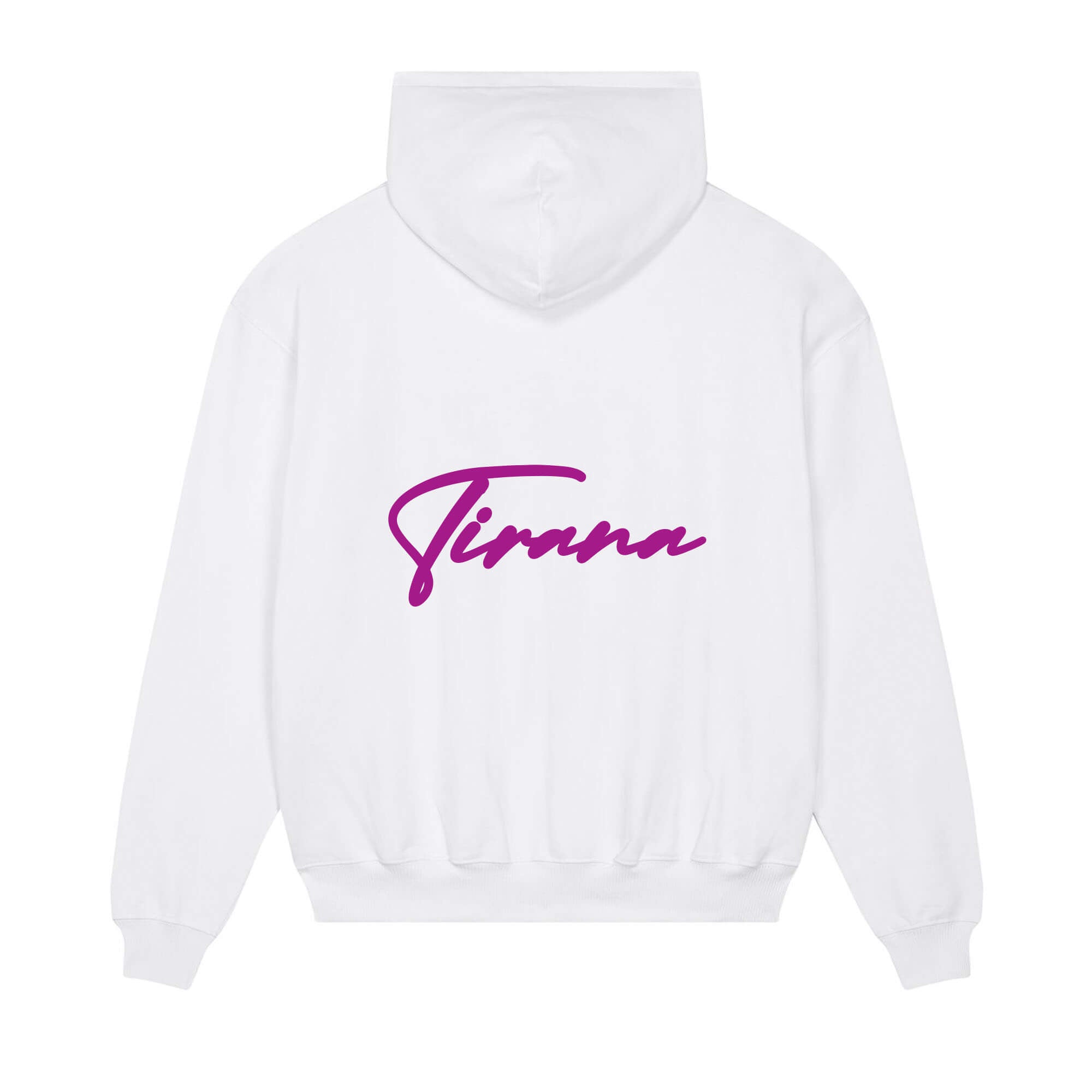 Signature back Hoodie white purple