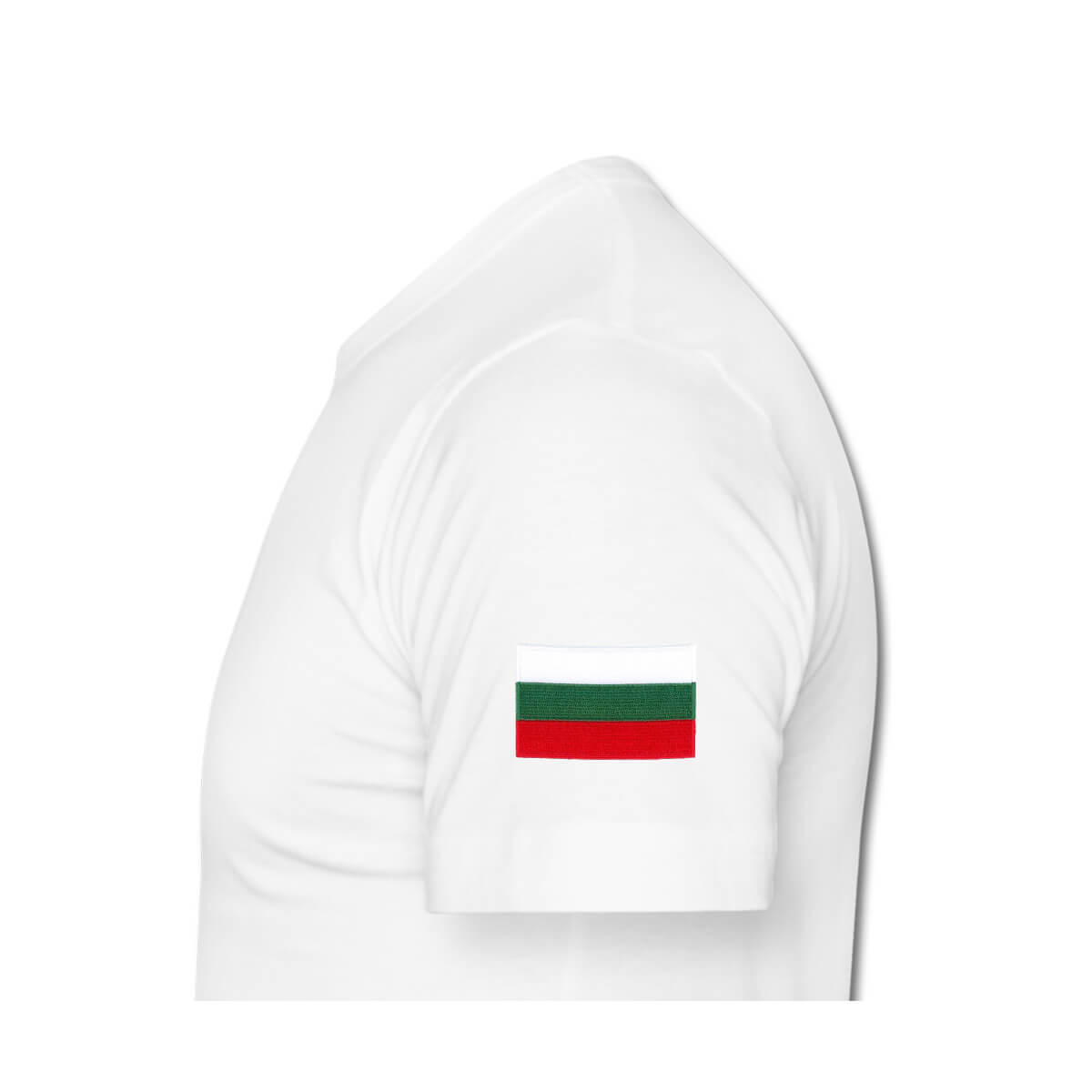 Tshirt men shoulder white_Bulgaria