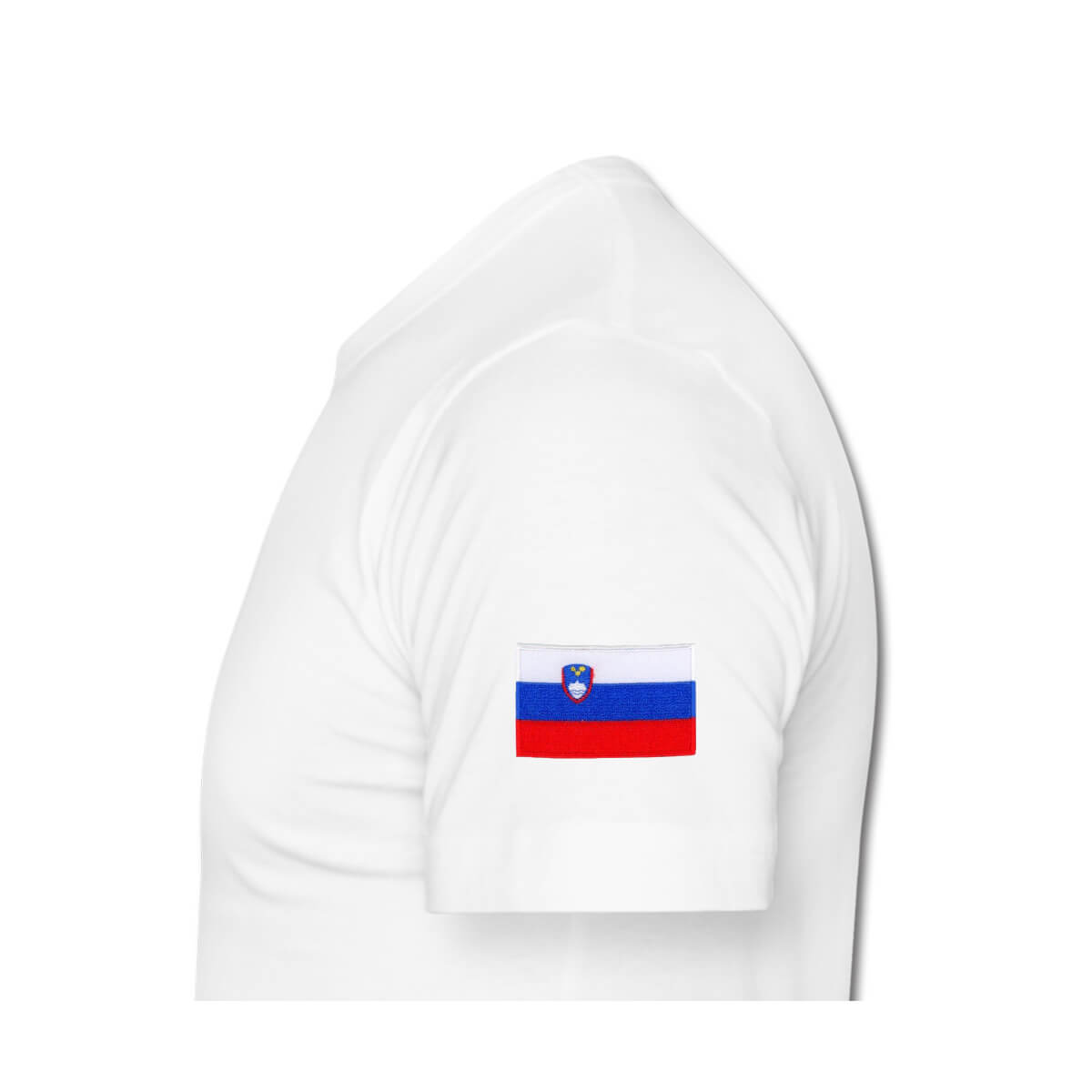 Tshirt men shoulder white_Slovenia